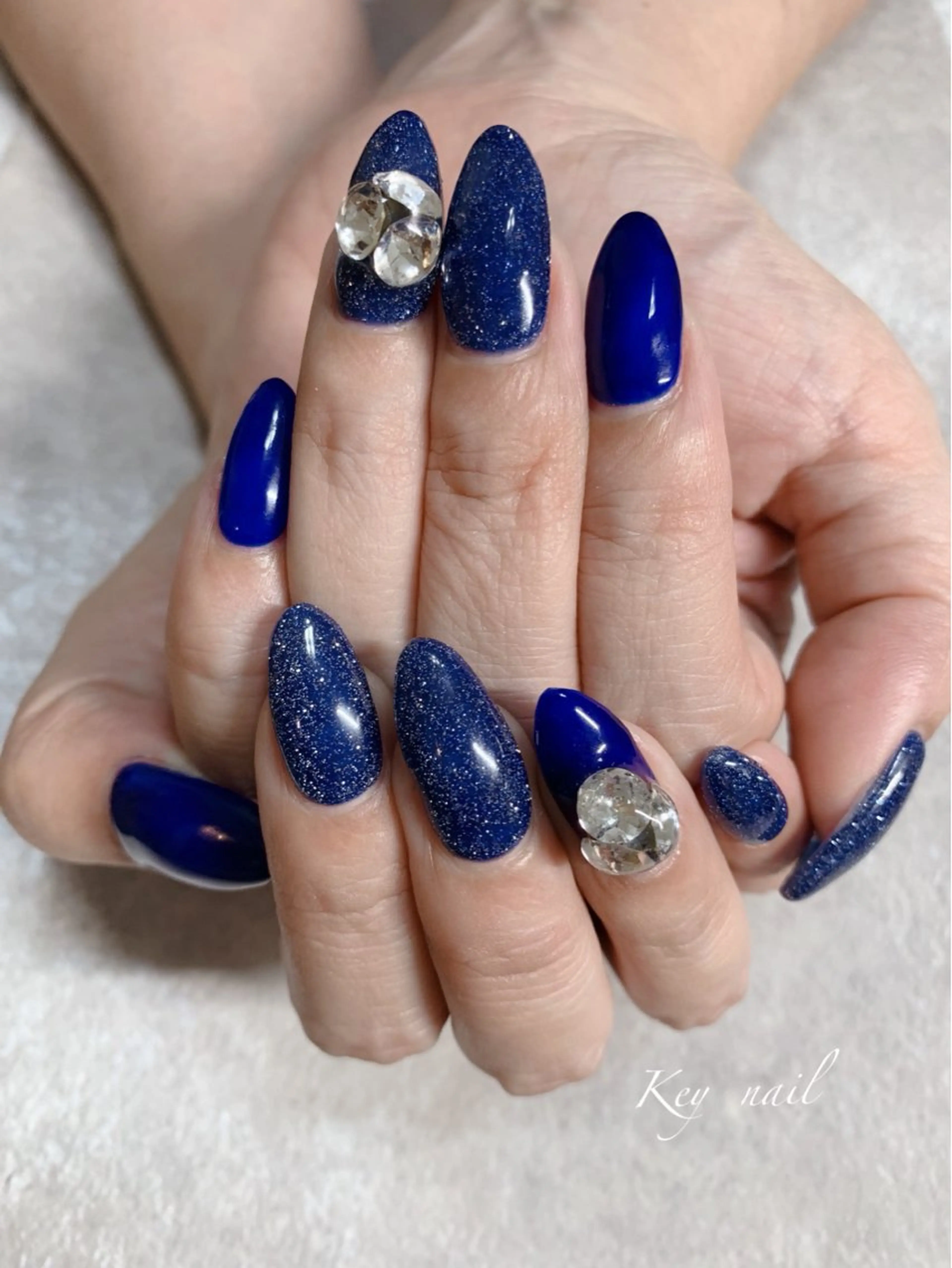 ネイル ブルー Key nailのネイルデザイン