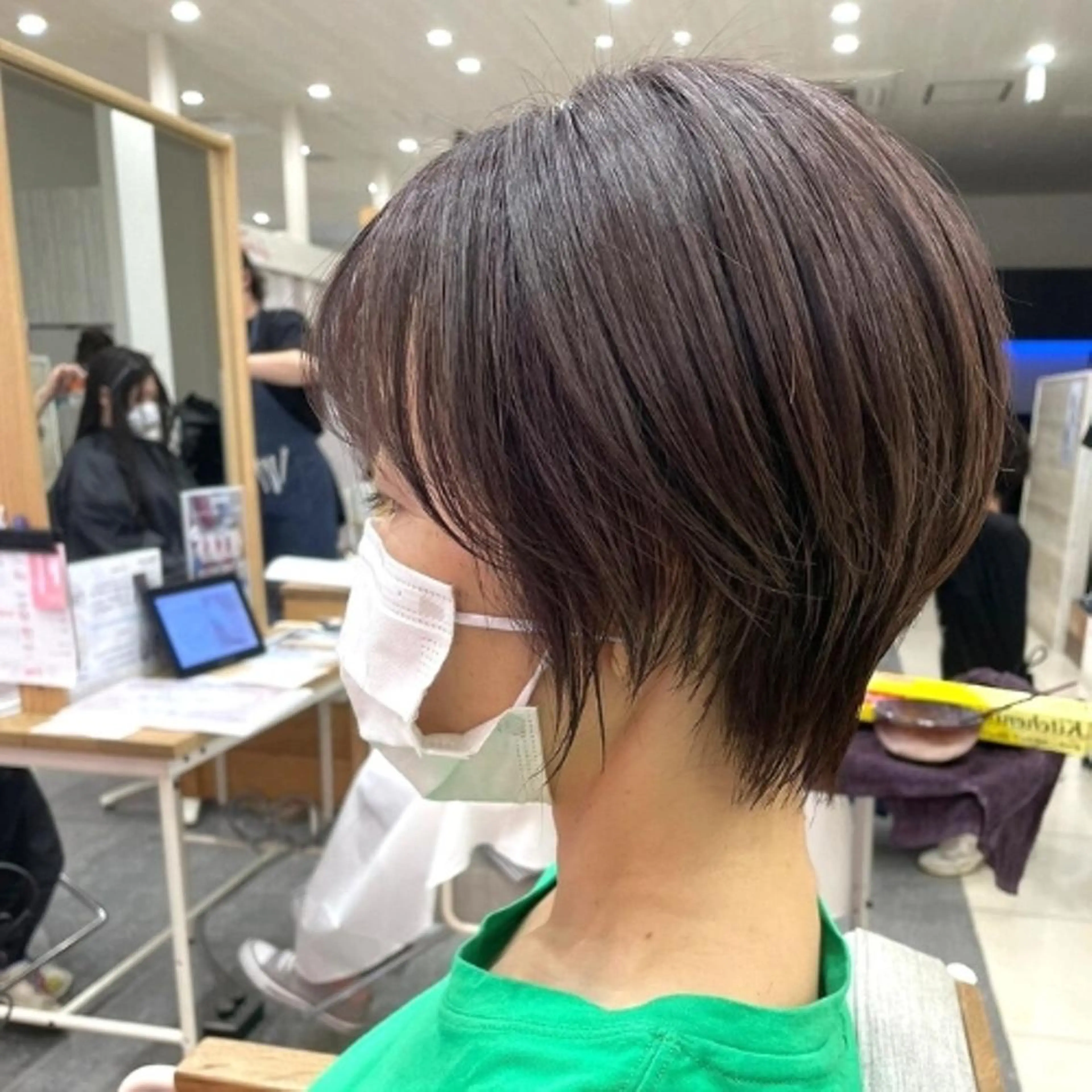 ショート カラー ショートボブ ブラウンカラー ハイライトカラー ボブ ハイライト ヘアケアサロン MAIN[メイン]のヘアスタイル