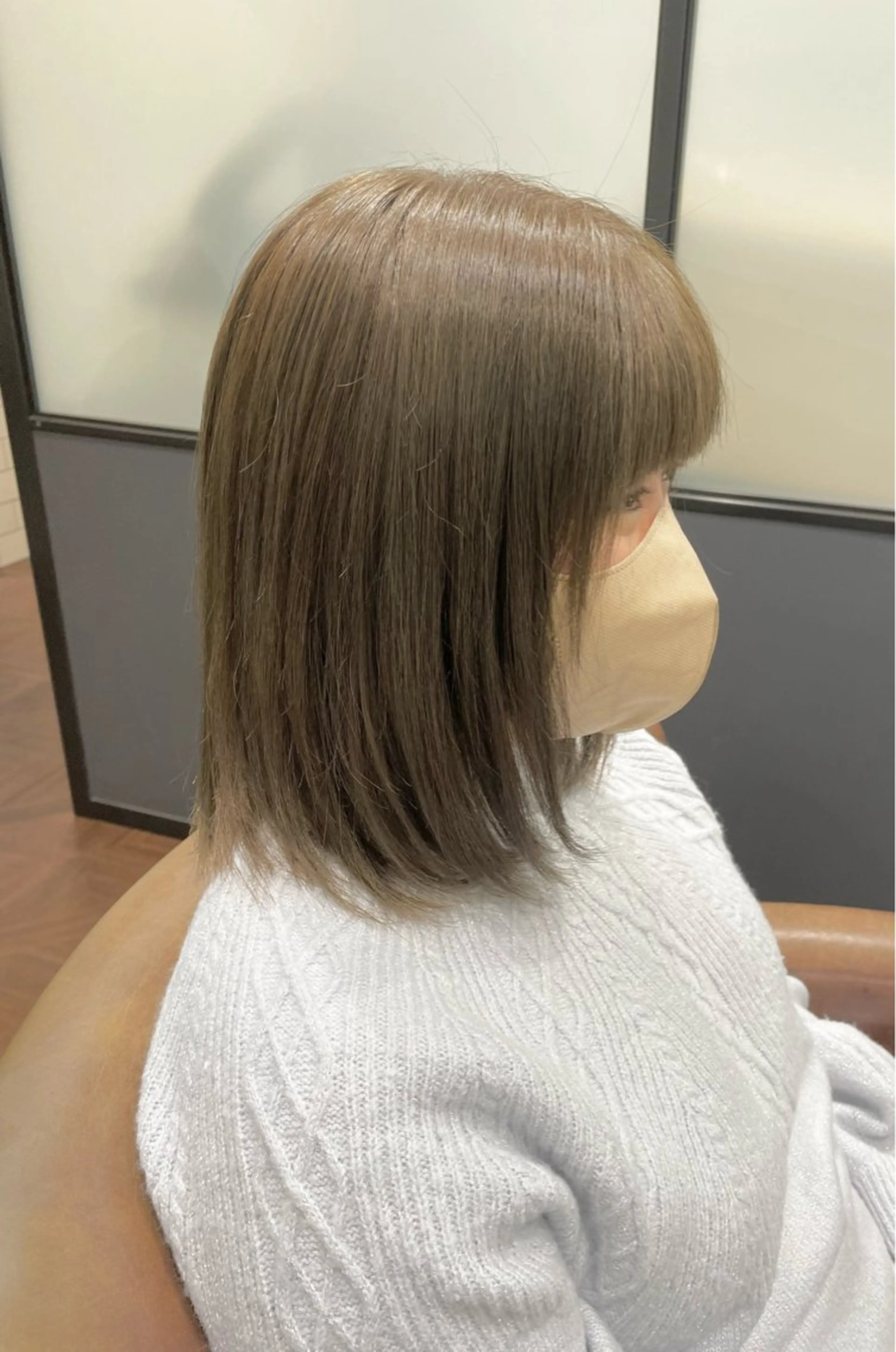 ミディアム カラー カット ヘアカラー トリートメント 大川 美優のヘアスタイル