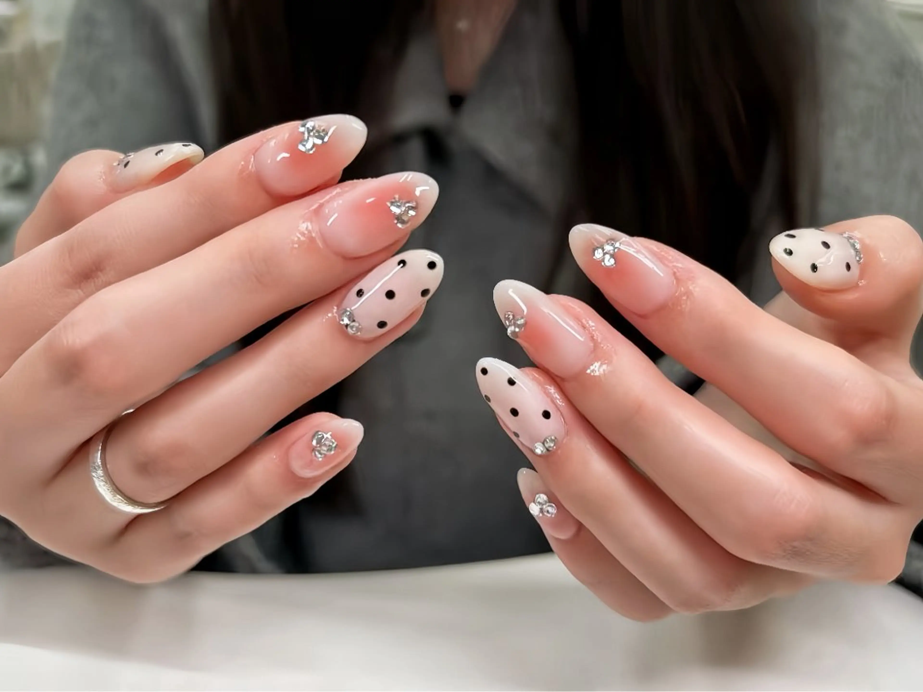 ネイル 長さ出し ジェルネイル 韓国ネイル マグネットネイル 持ち込み Egao Nail錦糸町店のネイルデザイン