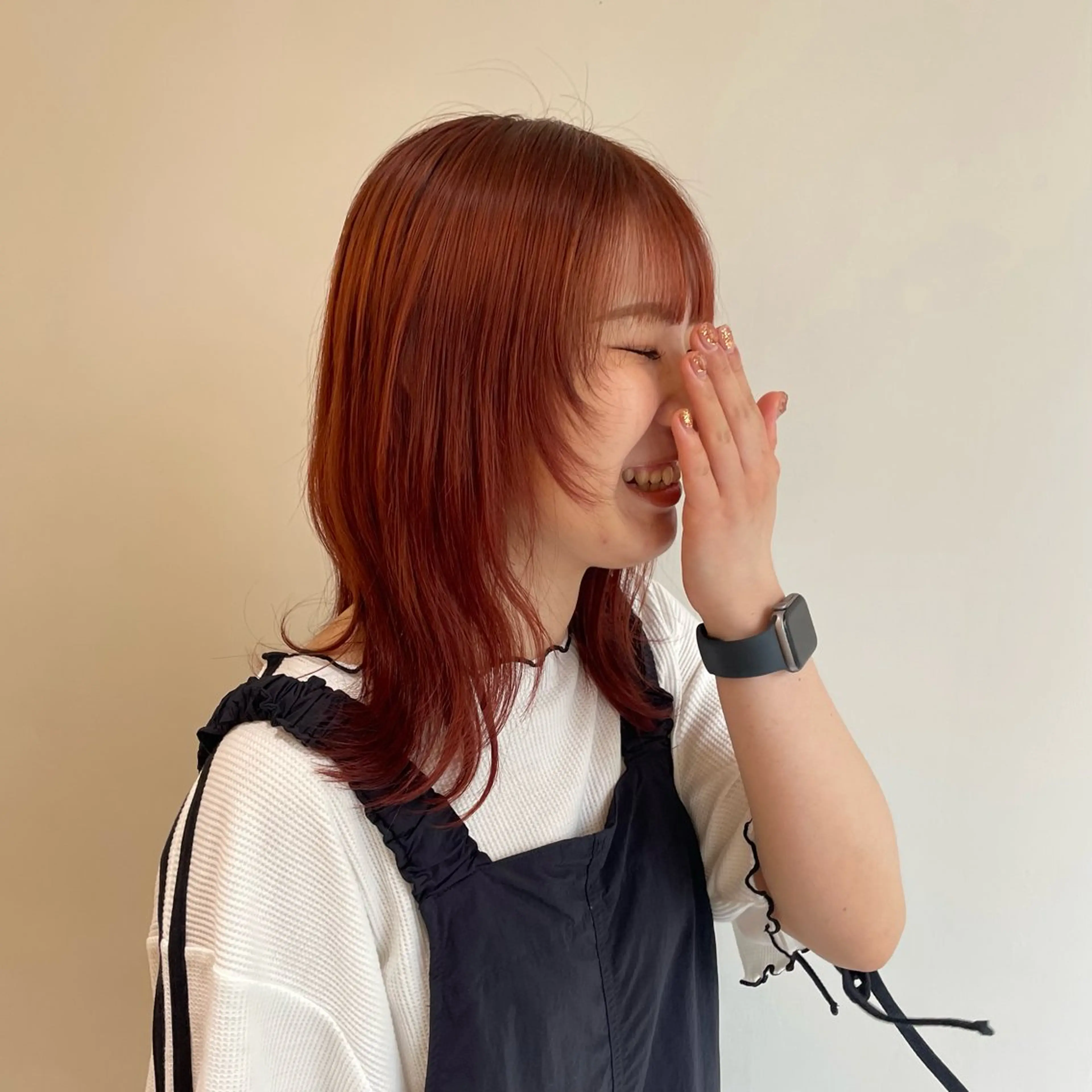 セミロング カラー 田口 花葉のヘアスタイル