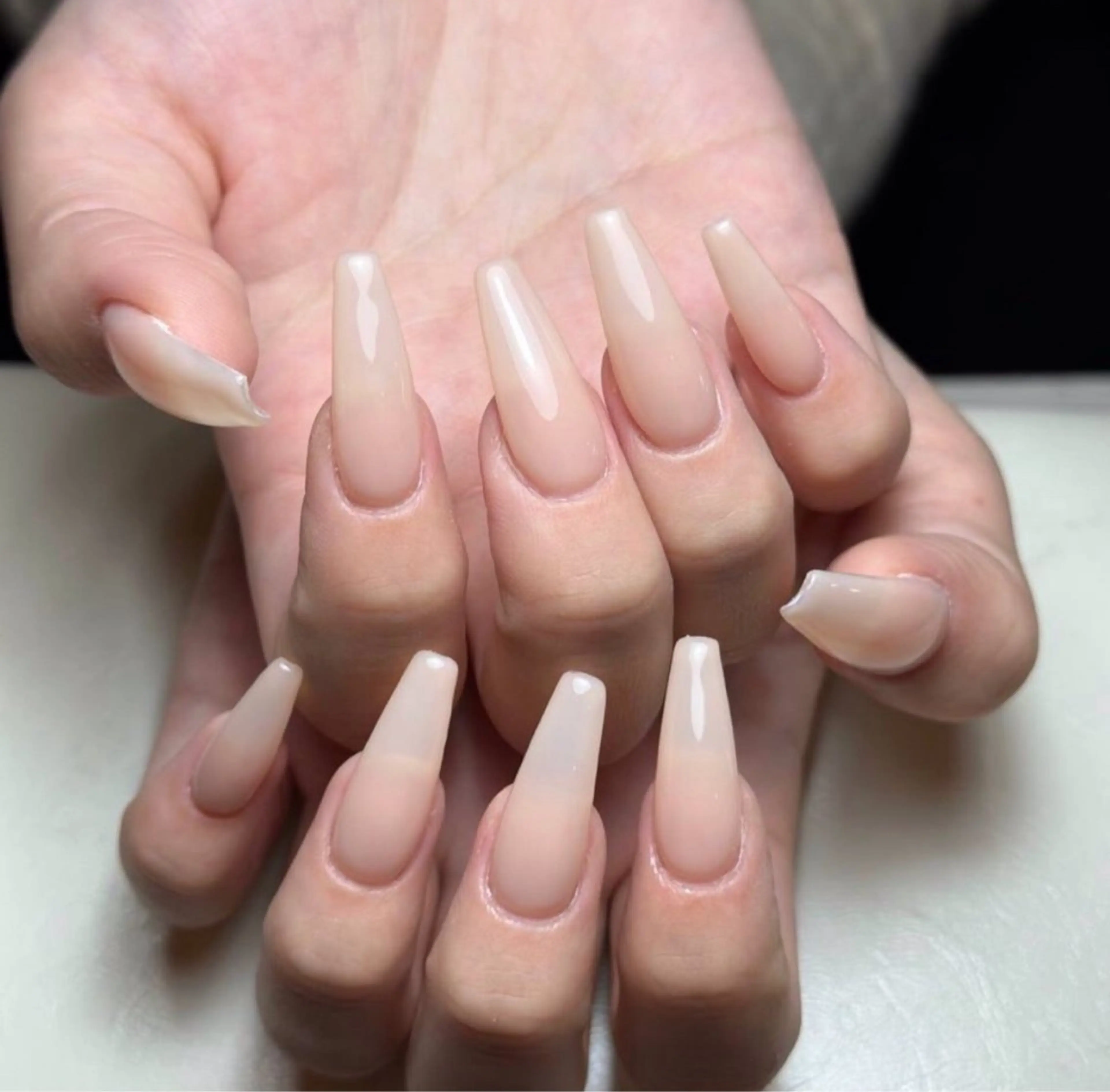 ネイル 長さ出し グラデーション キラキラネイル 韓国ネイル ラメ(グリッター) Chisa Nail Studio所属・チ サのネイルデザイン