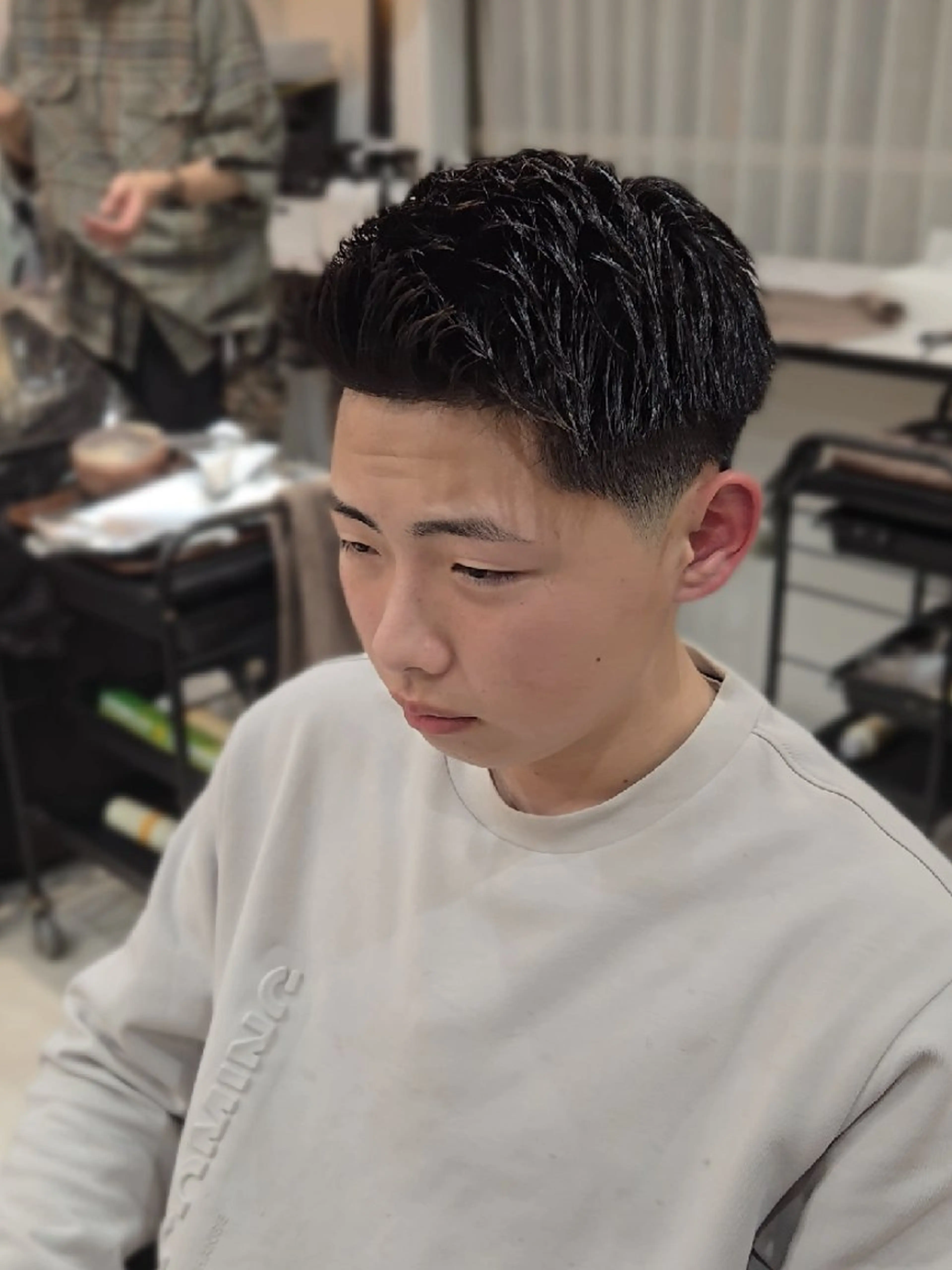 メンズ フェードカット メンズメッシュ カット ヘアセット Lapis 名古屋駅前店所属・LEN名古屋/パーマ 海外ヘア/メンズ特化のヘアスタイル