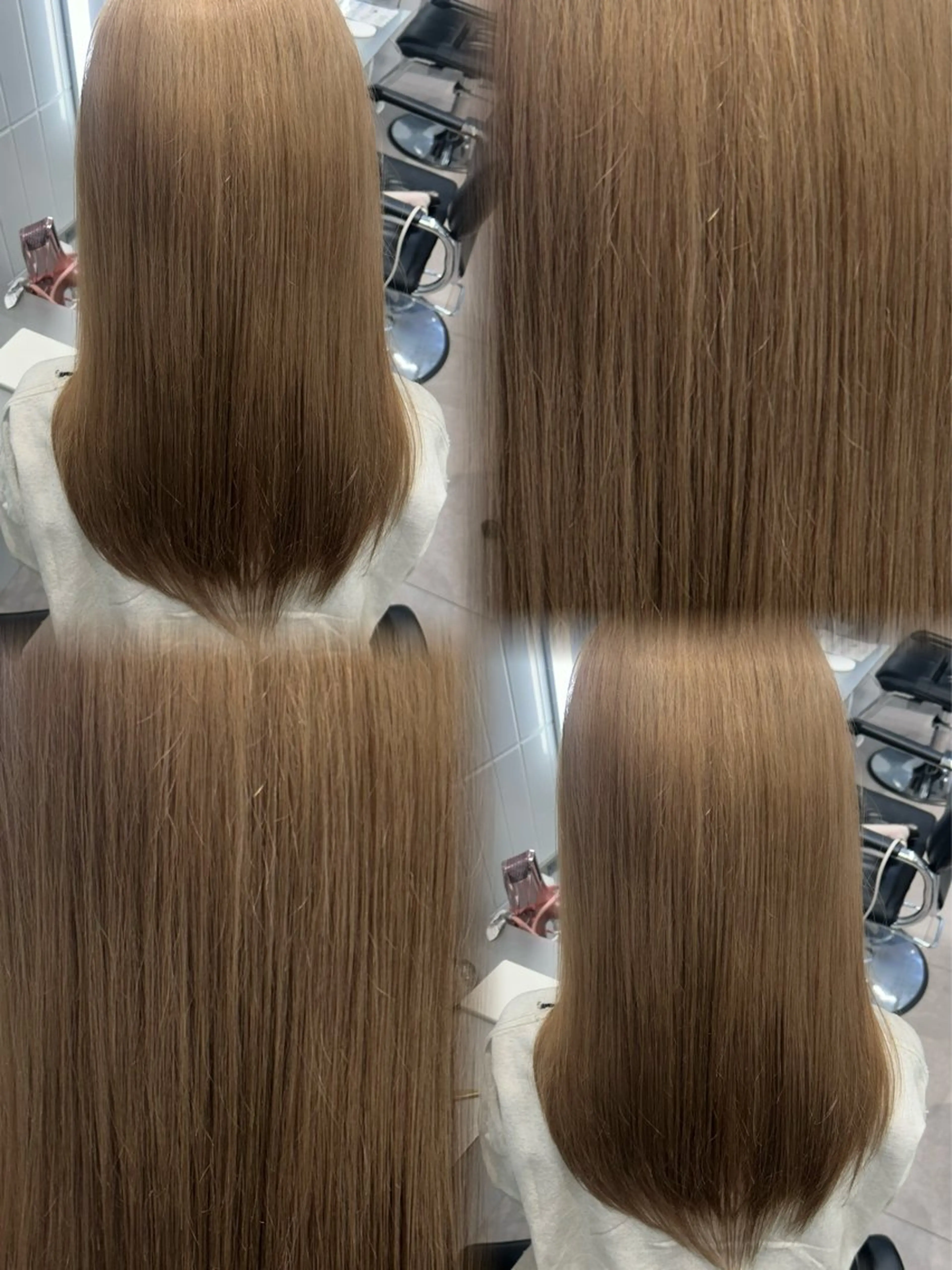 セミロング カラー ヘアカラー 🫧ミルクティー ブリーチRIKU🫧のヘアスタイル