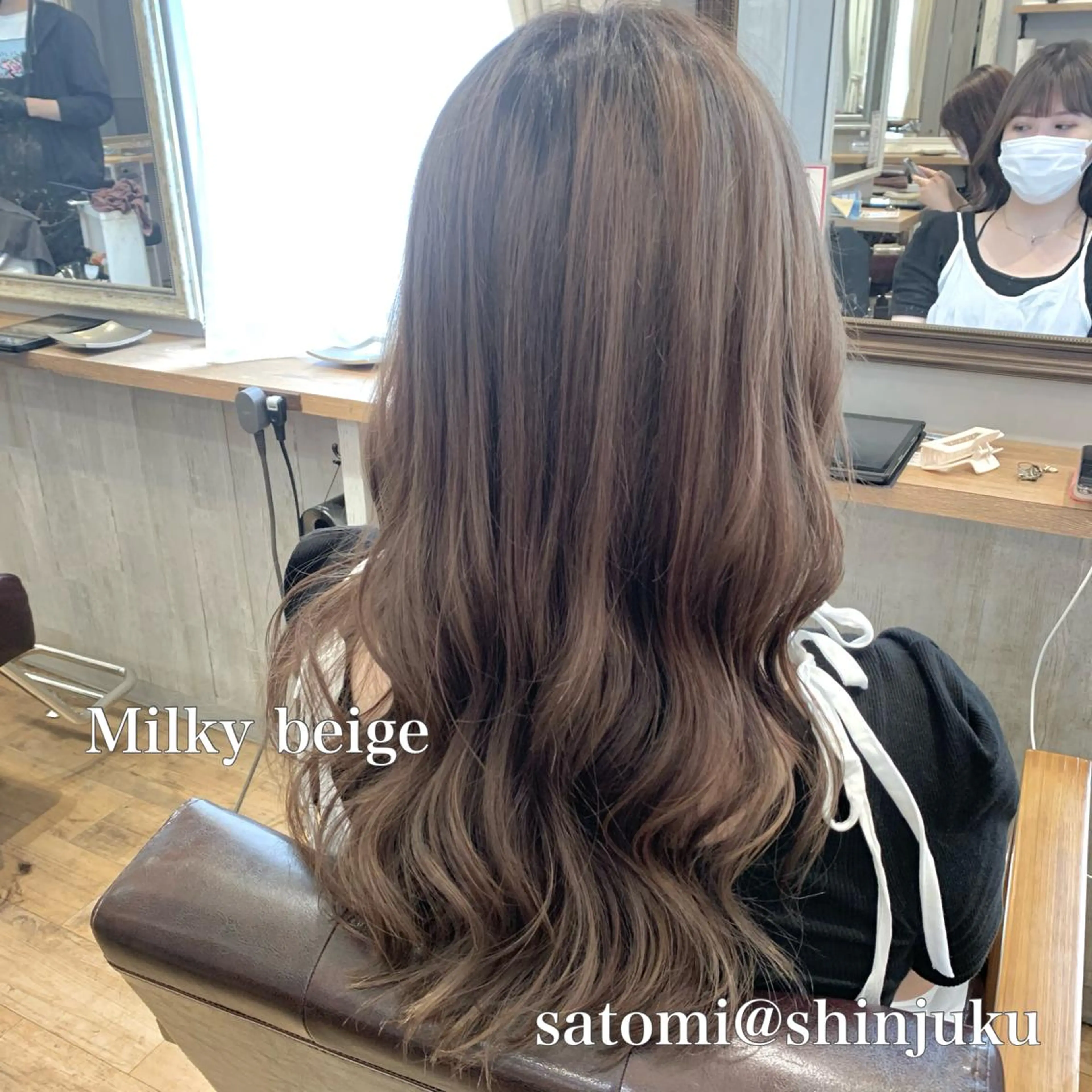 セミロング カット ヘアカラー トリートメント 淡色ふんわりhair 新宿satomiのヘアスタイル