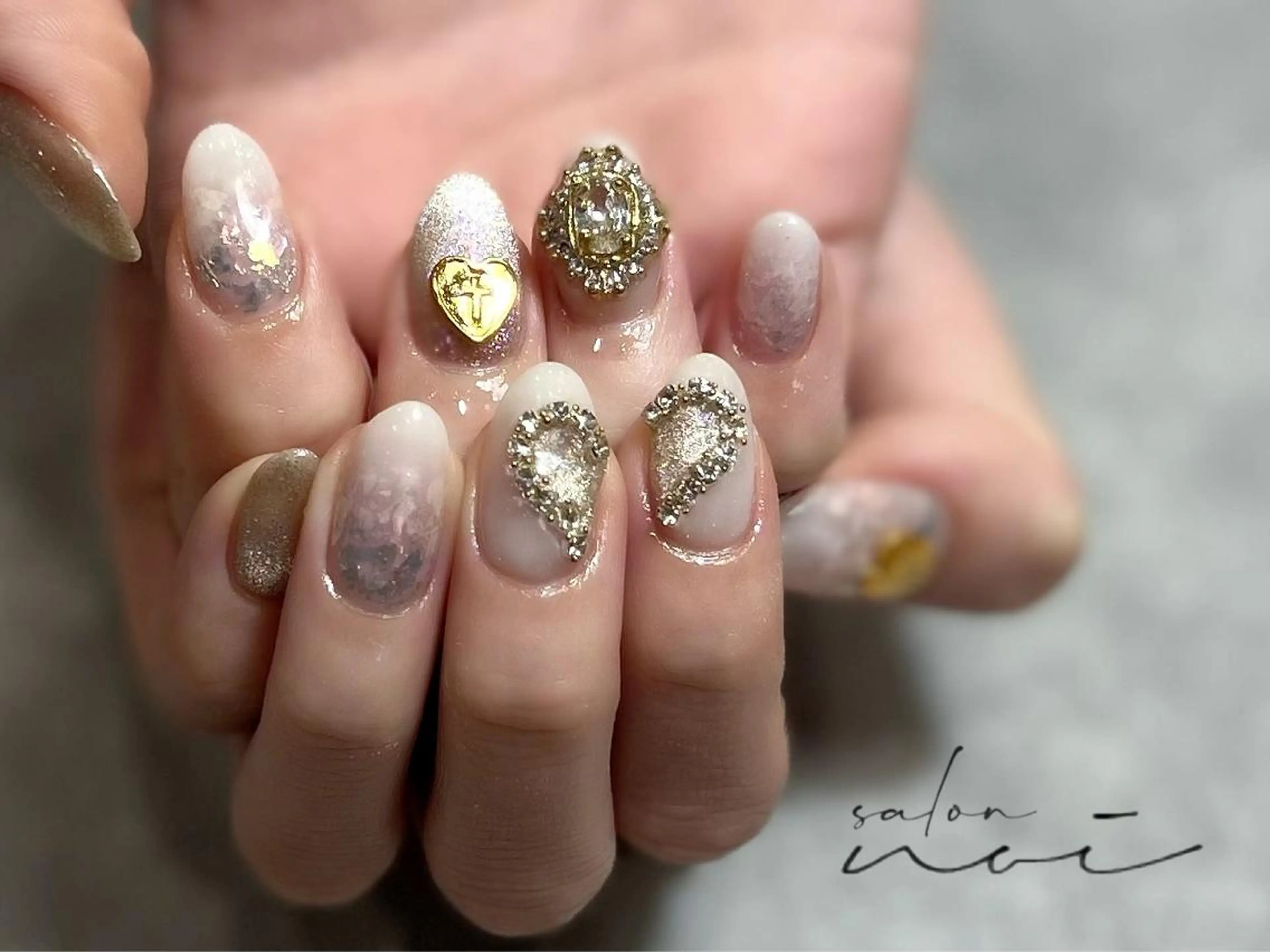 ネイル ハート ハンドネイル salon noi所属・salon noiのネイルデザイン