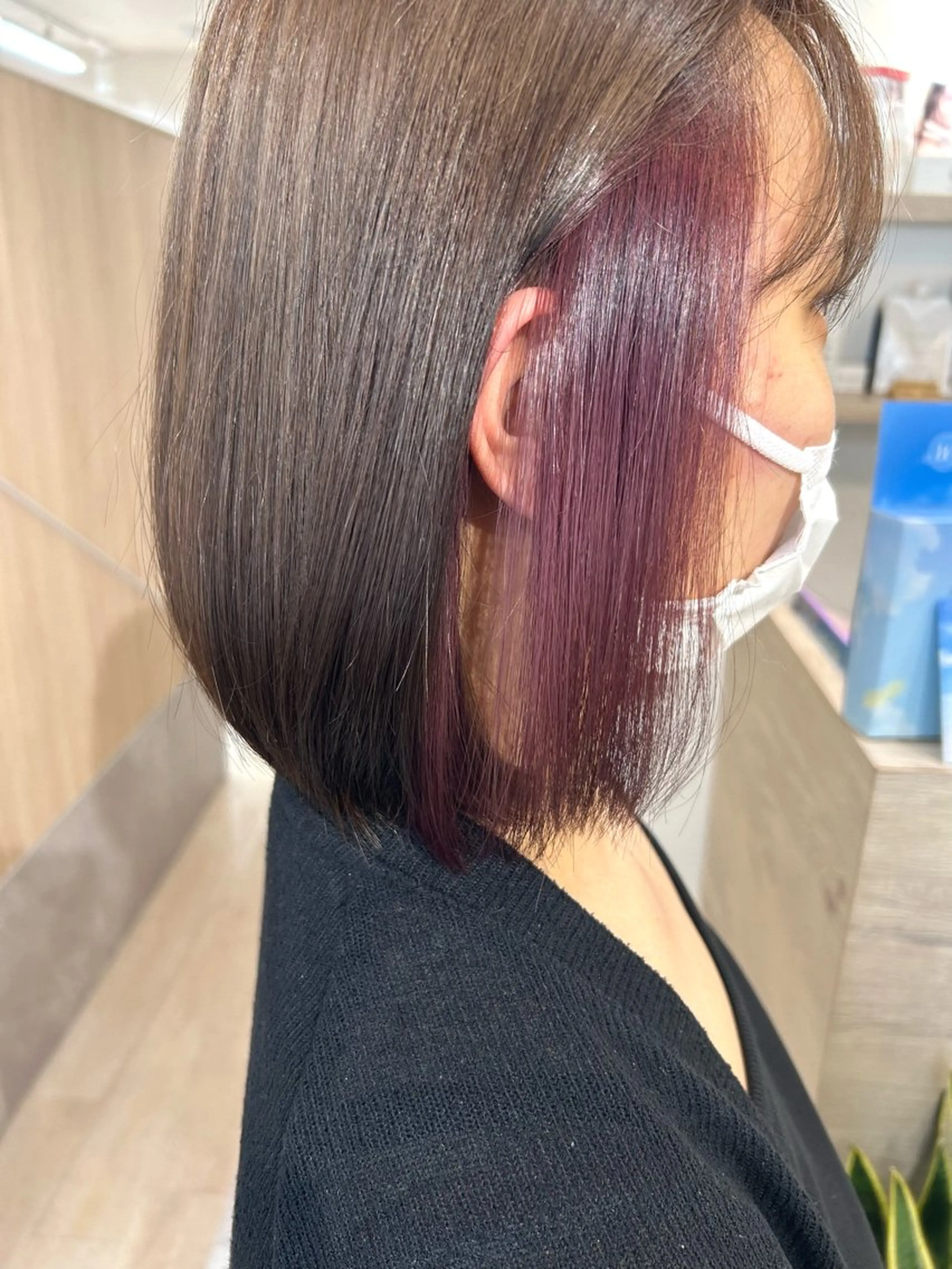 ミディアム カラー インナーカラー カット ヘアカラー トリートメント 西 めぐみのヘアスタイル