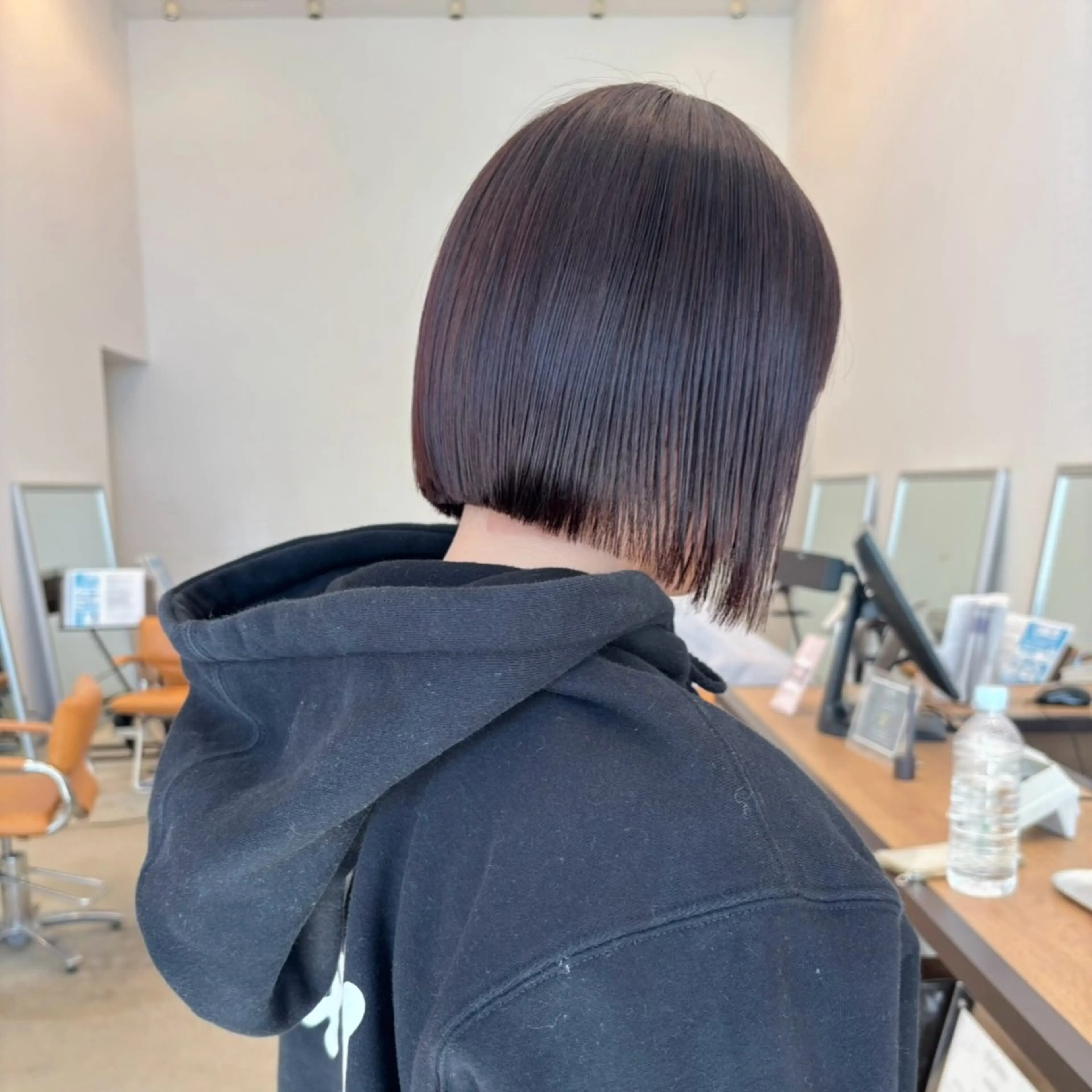 ショート 切りっぱなしボブ ボブ 顔周りカット KEYMAN HARUKAのマツエク・マツパデザイン