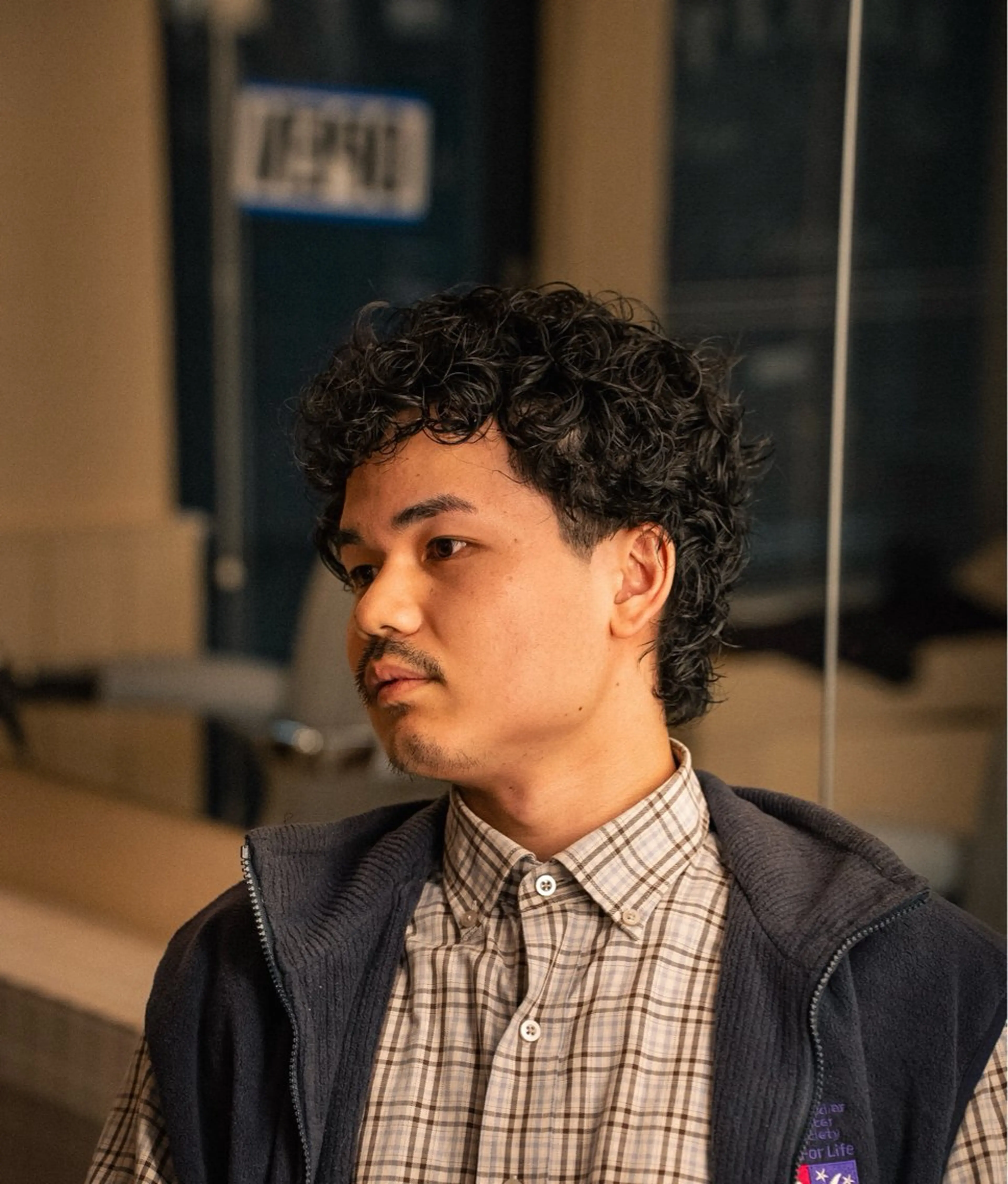 ミディアム カラー パーマ メンズ カット パーマ 🔗メンズサロン🔗 Kieのヘアスタイル