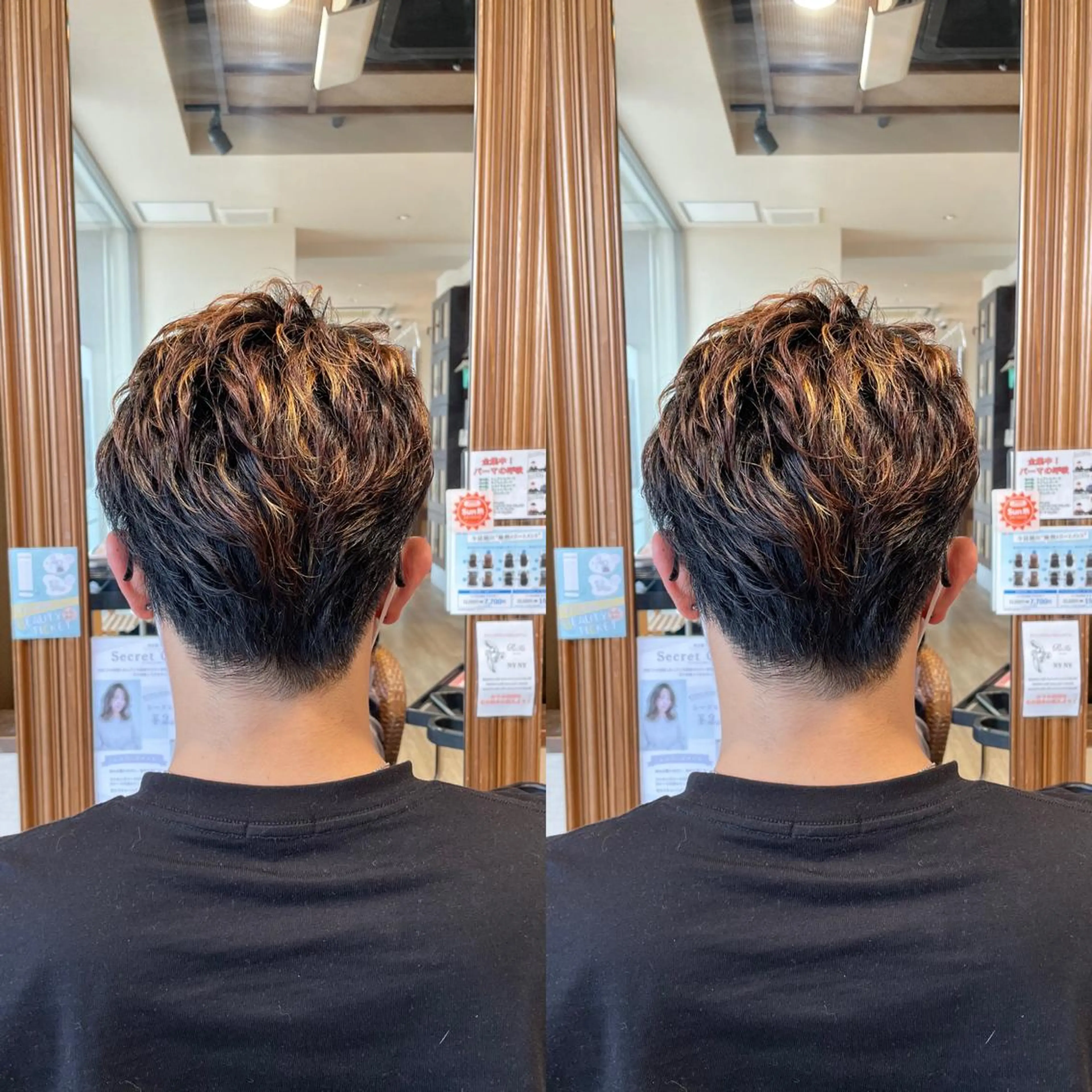 メンズ メンズハイライト メンズメッシュ 三好春奈 /イルミナカラーのヘアスタイル