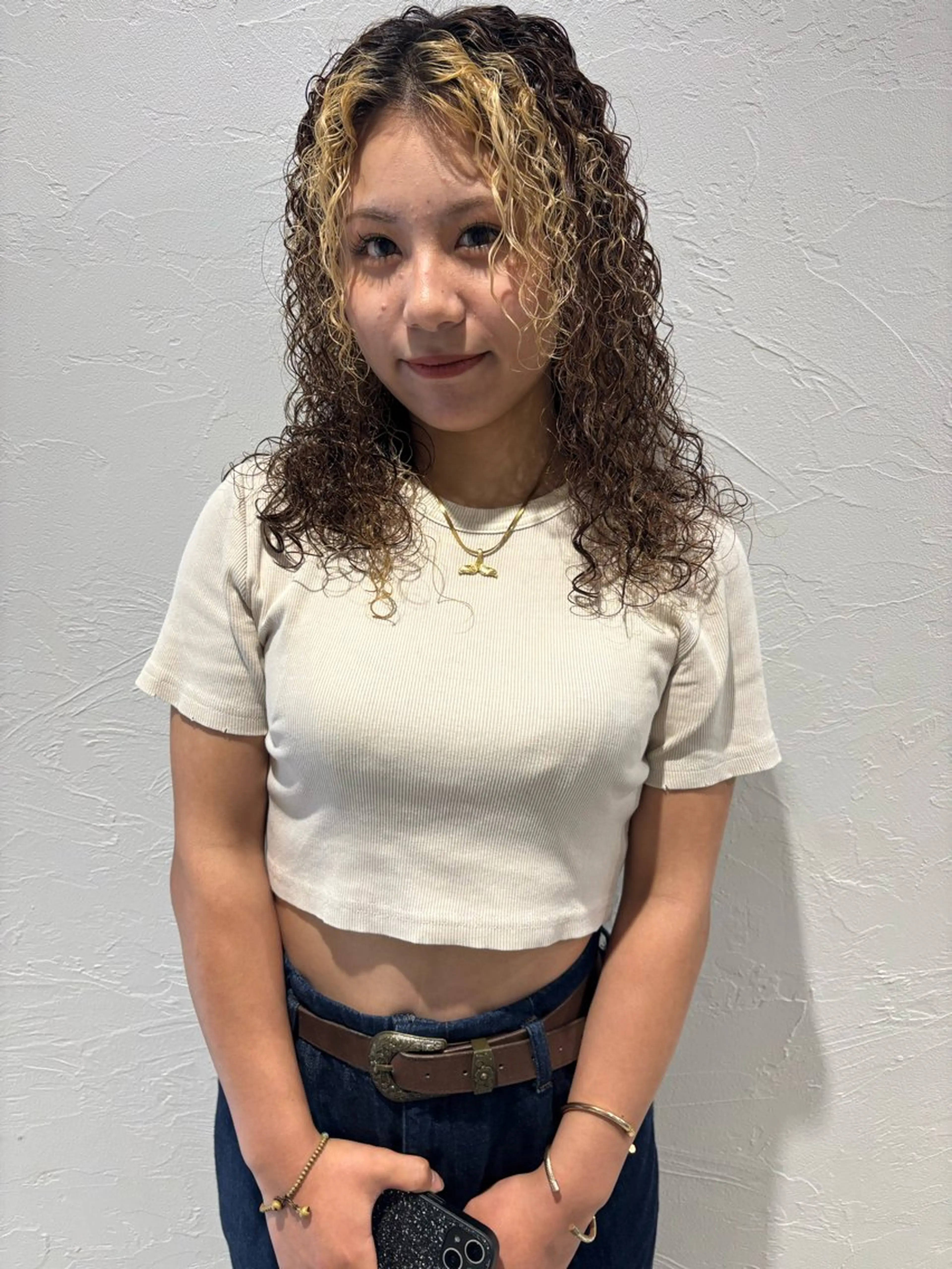 ミディアム パーマ カット パーマ saru所属・大西 柚羽のヘアスタイル