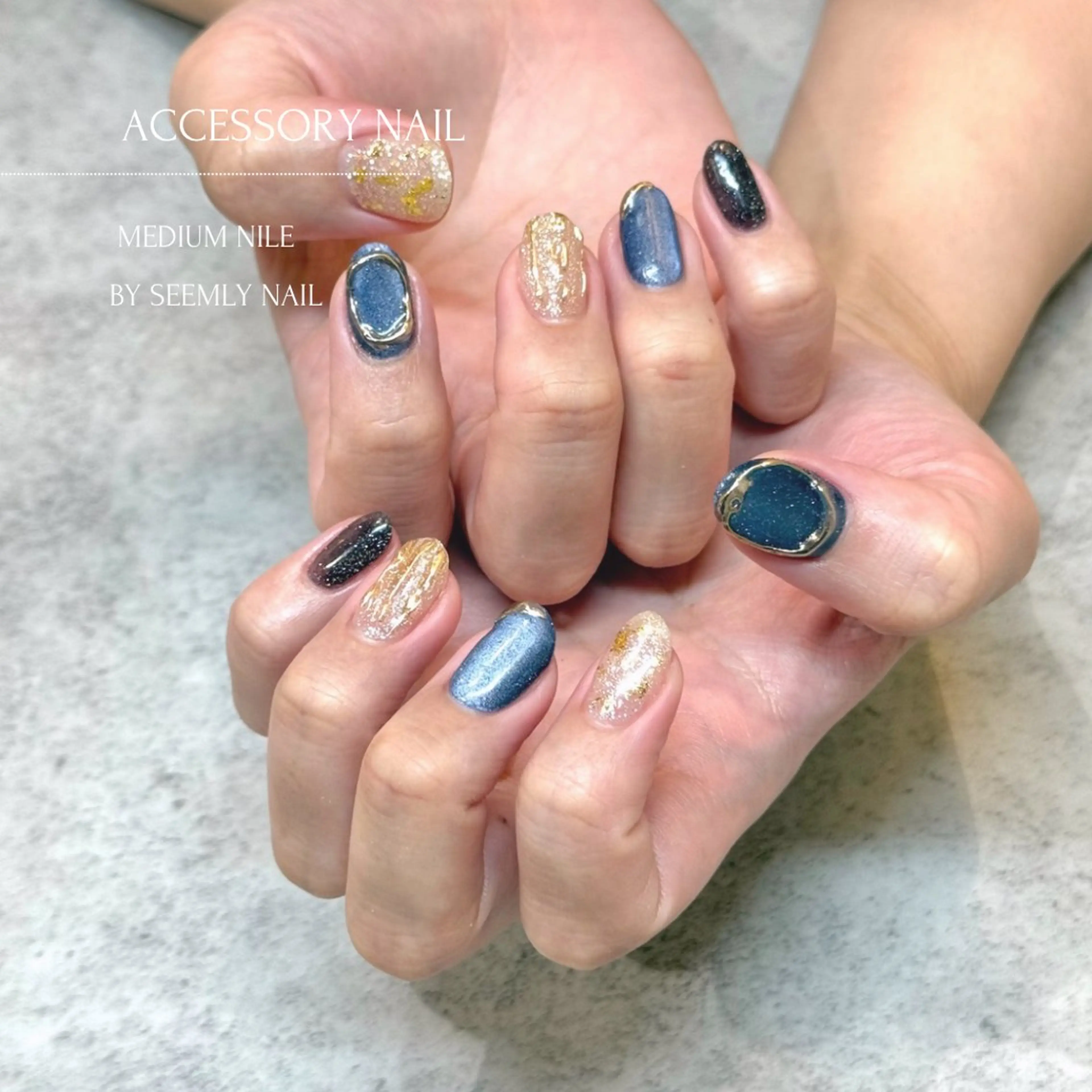 ネイル ジェルネイル マグネットネイル パラジェル 冬ネイル Seemly 千田町店所属・フラワーパラジェル 🌸シームリーエミのネイルデザイン