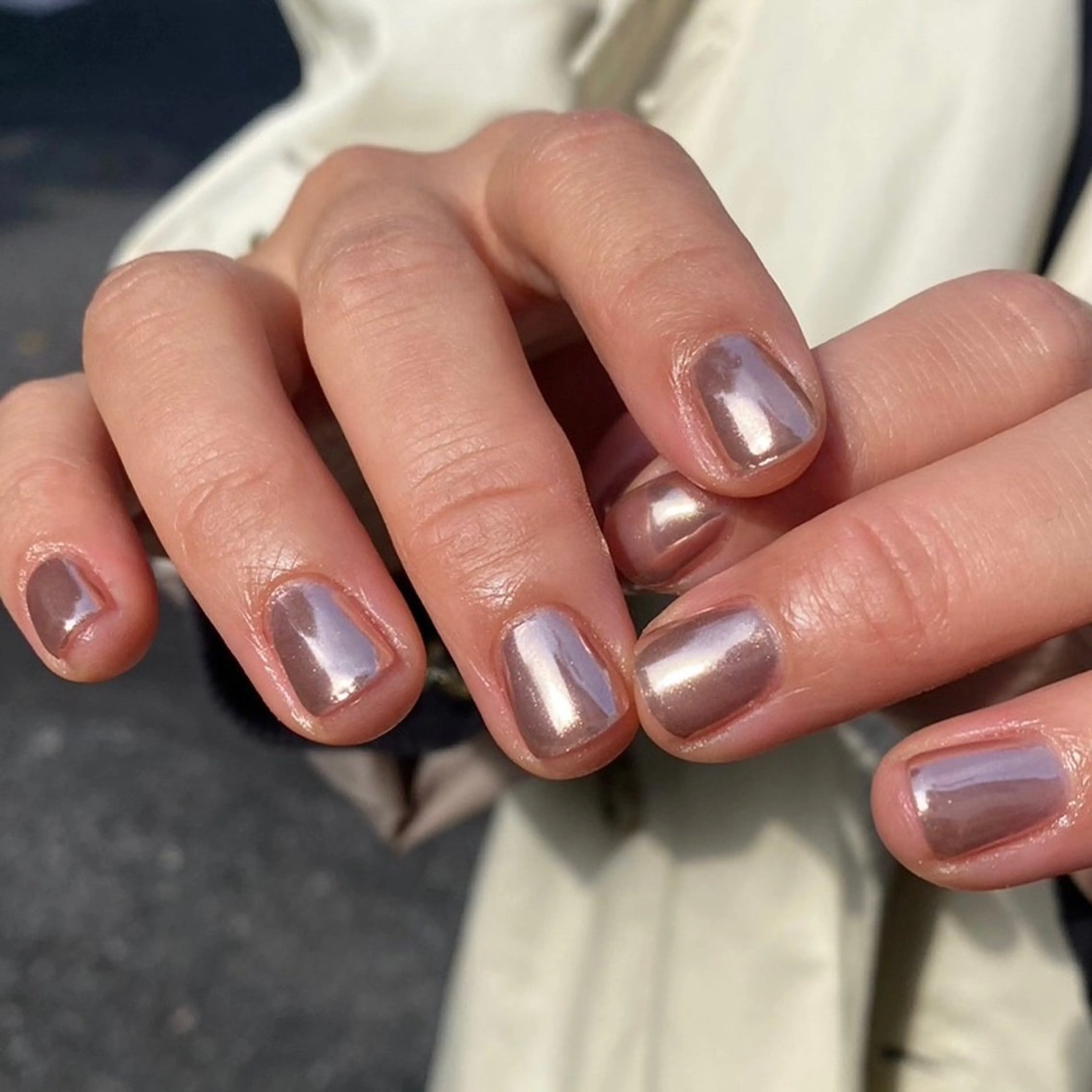 ネイル ミラーネイル ワンカラーネイル Yumi 広尾|恵比寿ネイルのネイルデザイン