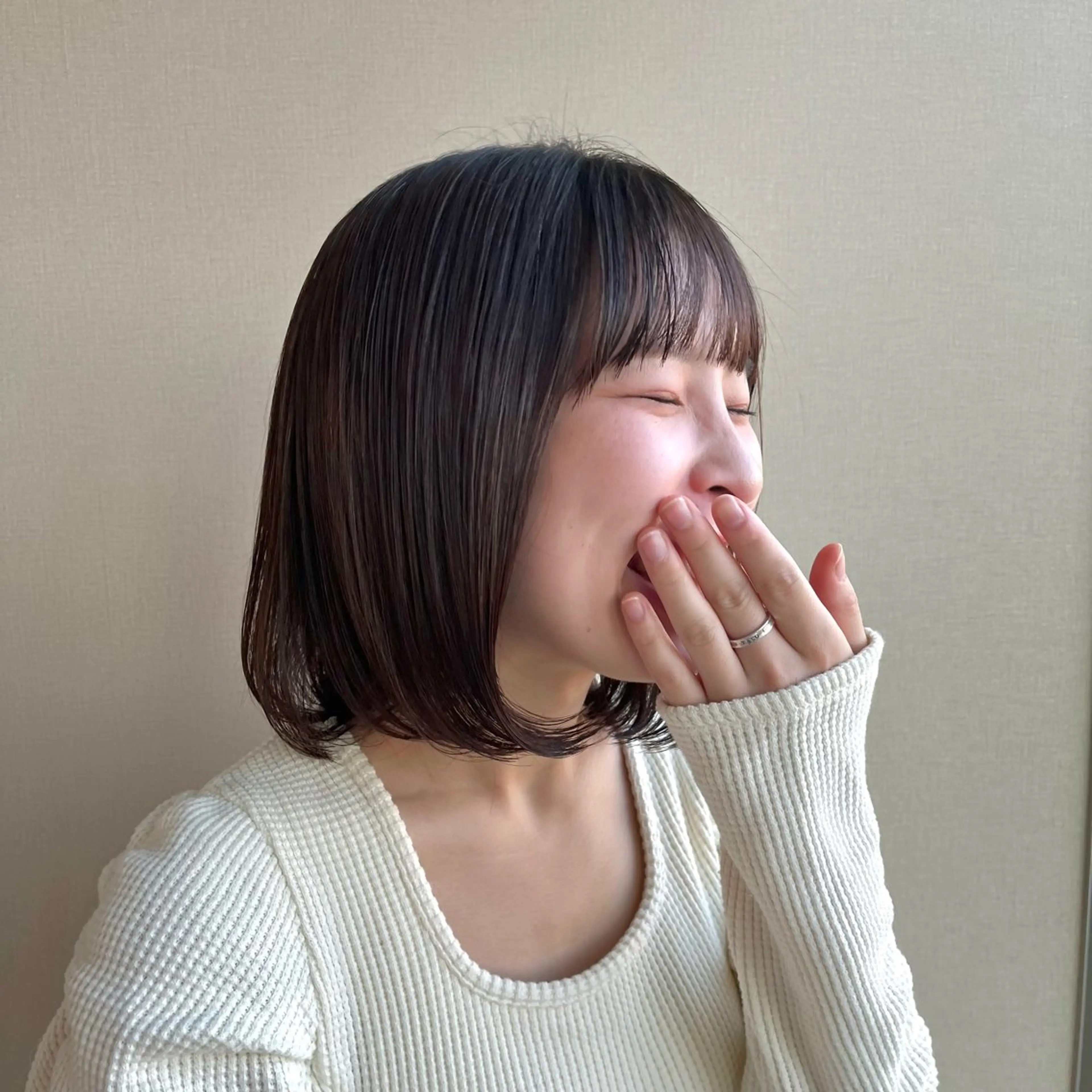 ミディアム ナチュラル＊艶＊ 蒲生四丁目＊山保美月のヘアスタイル