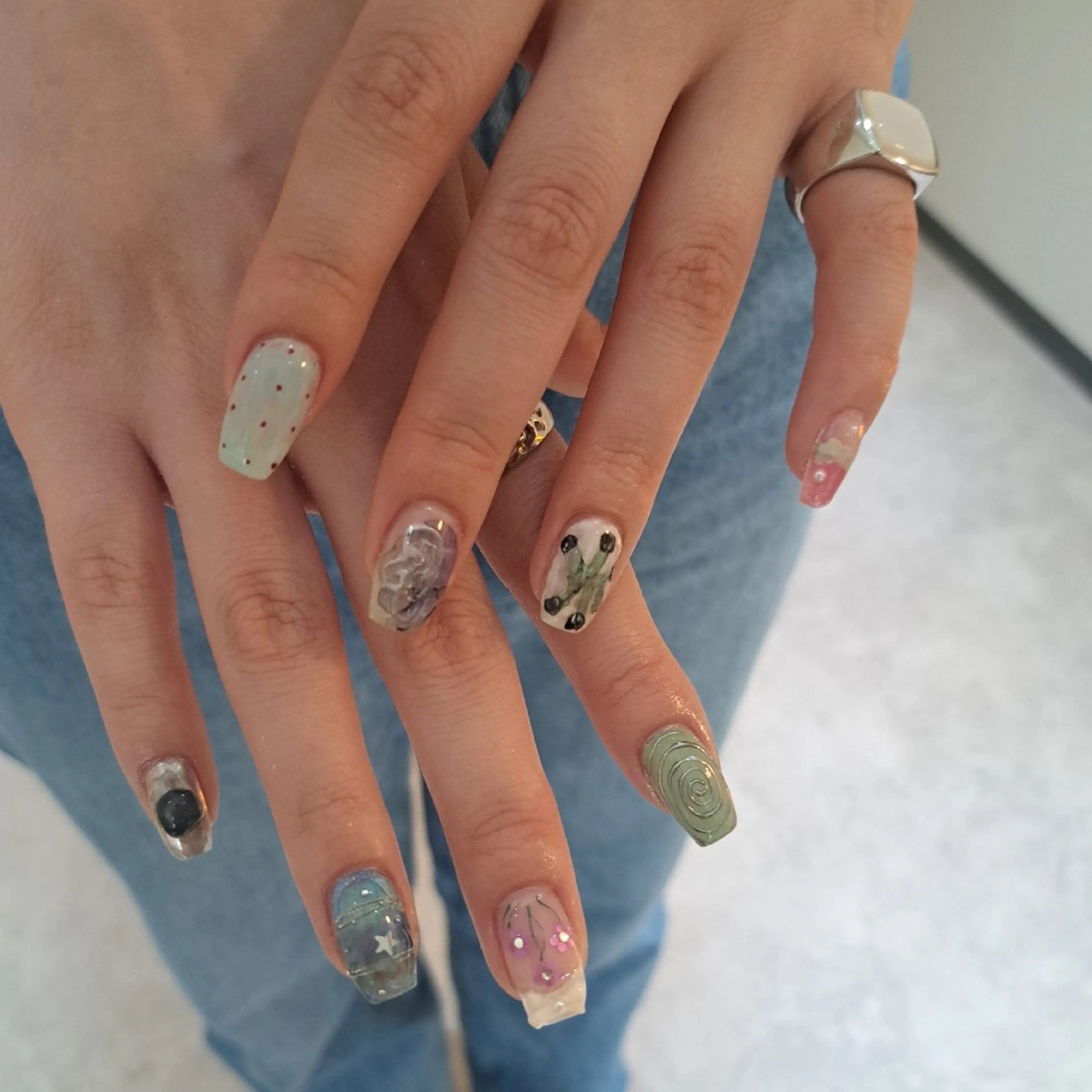 ネイル アートネイル ジェルネイル 韓国ネイル 持ち込み Nail mood /アートし放題のネイルデザイン