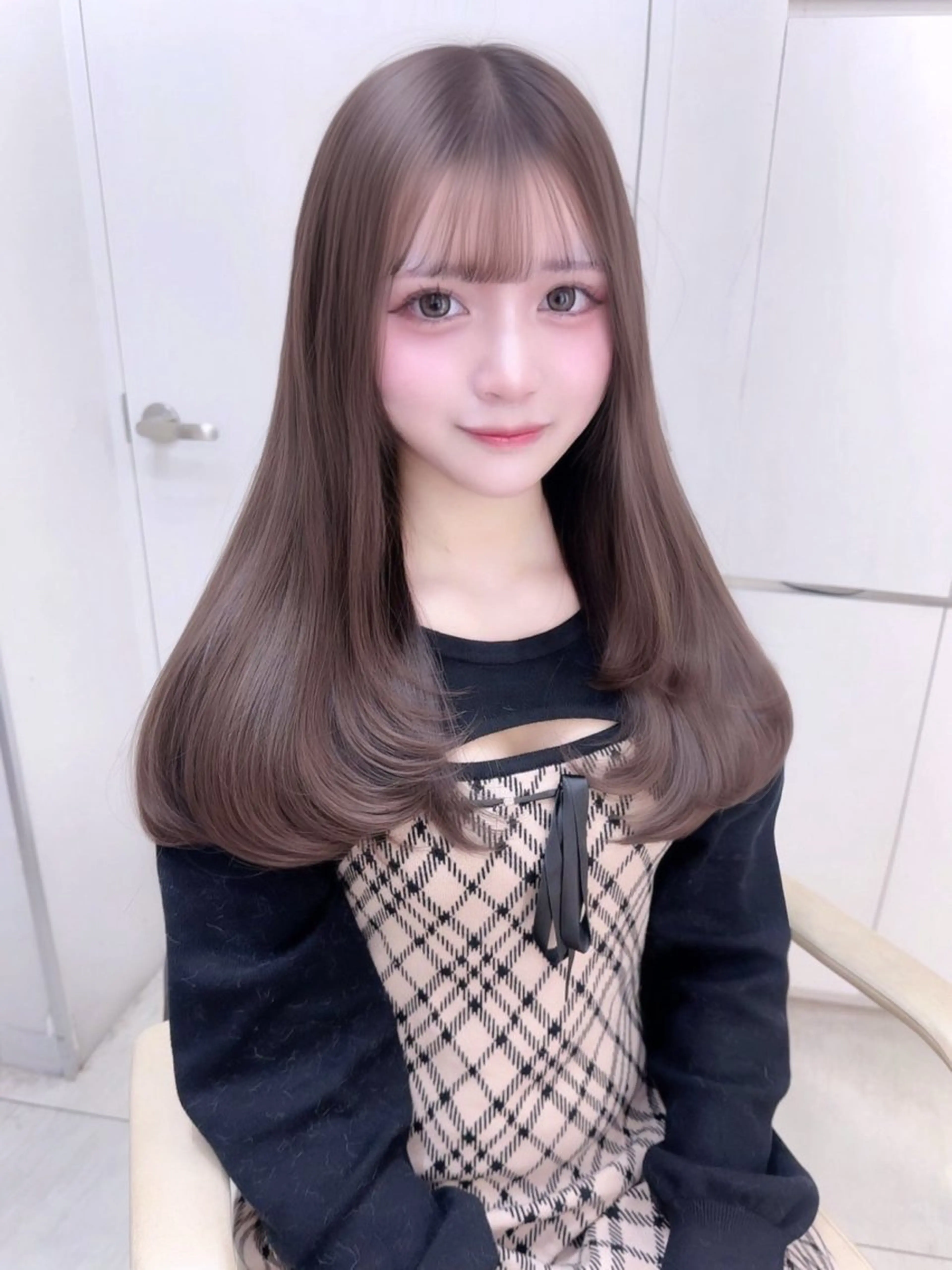 カラー ブリーチ 透明感カラー ブリーチなしカラー ヘアカラー 池袋🎀 Rea♡モデル募集のヘアスタイル