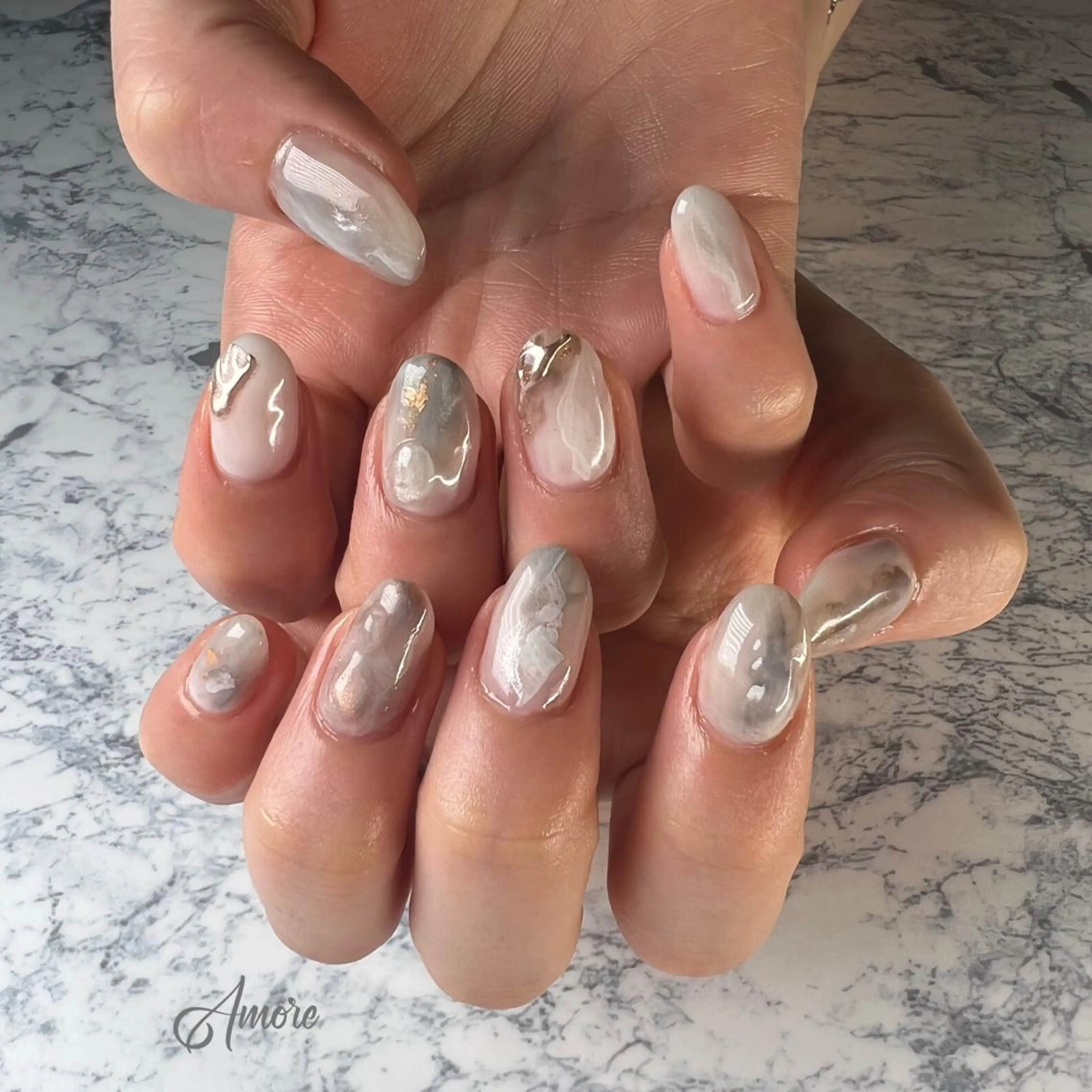 ネイル ジェルネイル 氷ネイル・うるうるネイル マグネットネイル ミラーネイル ニュアンスネイル You kyehwaのネイルデザイン