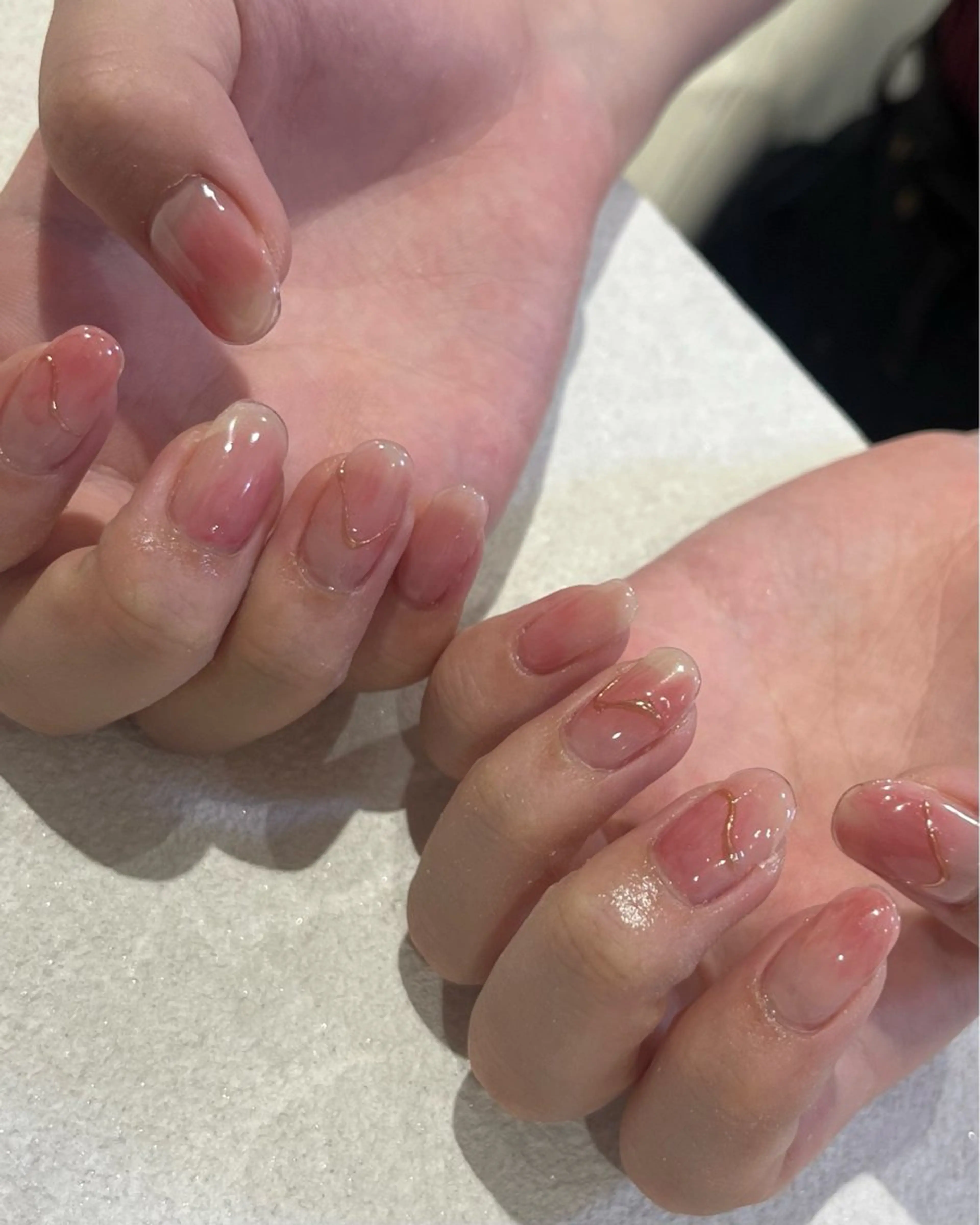 ネイル クリアネイル 持ち込み ニュアンスネイル ハンドネイル kanatsu yorikoのネイルデザイン