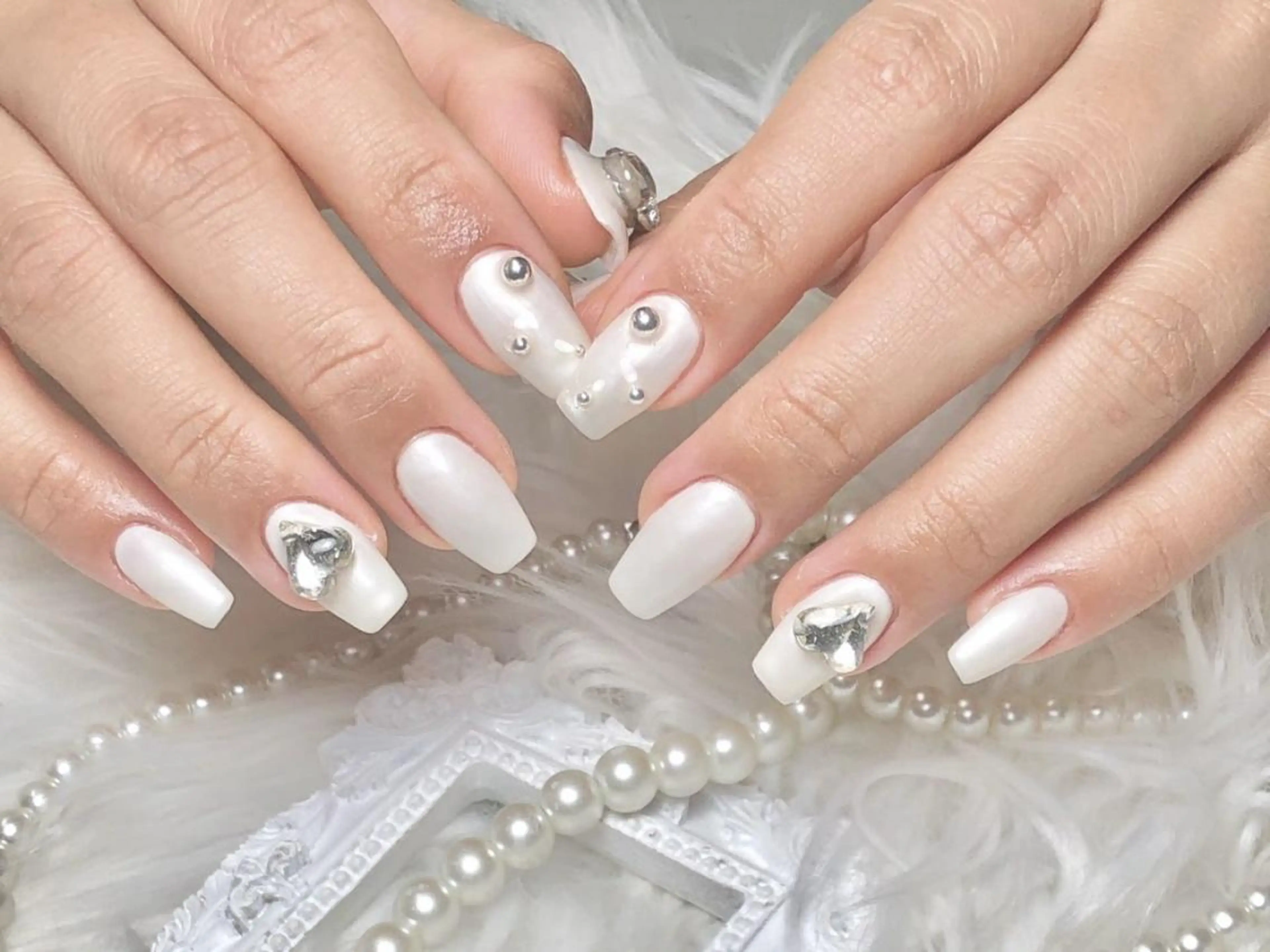 メンズ ネイル アートネイル フレンチネイル ジェルネイル キラキラネイル パラジェル Bloom kabukiのネイルデザイン