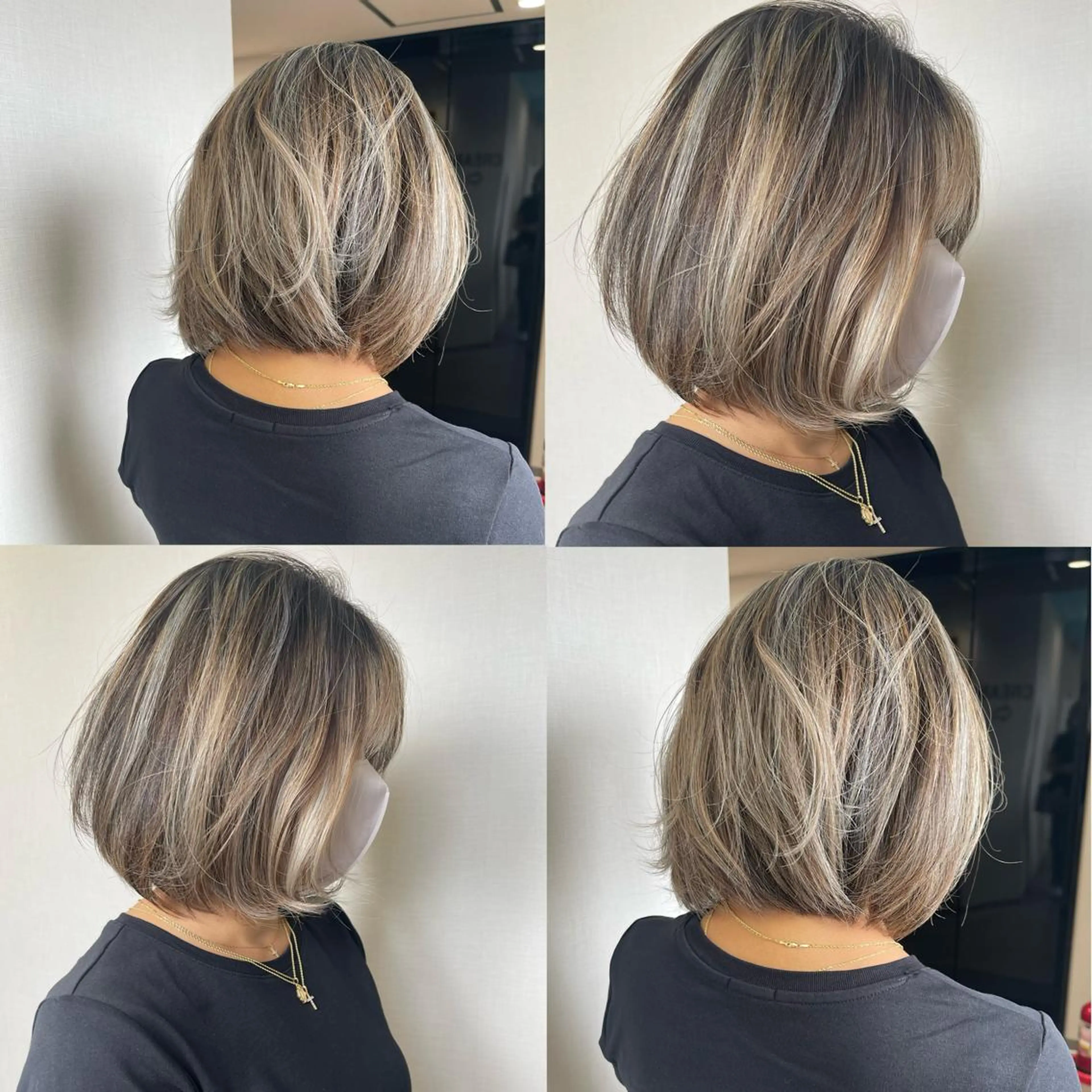 ショート カラー ヘアアレンジ ハイトーンカラー ショートヘア ヘアカラー 松井那津子 /ハイライトブリーチのヘアスタイル