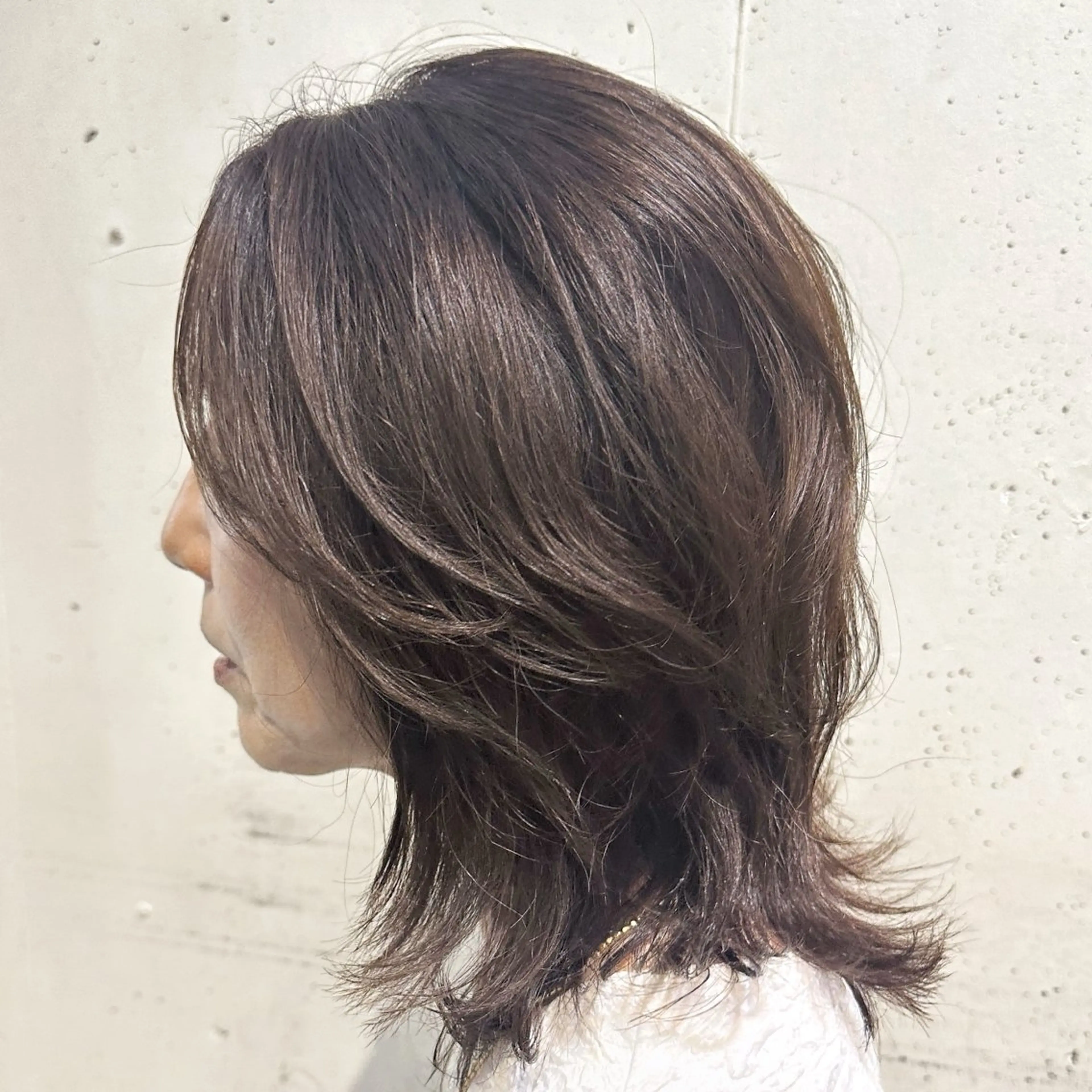 ミディアム くびれヘア レイヤーカット ボブ/ショート /🦋服部ルミナ🦋のヘアスタイル