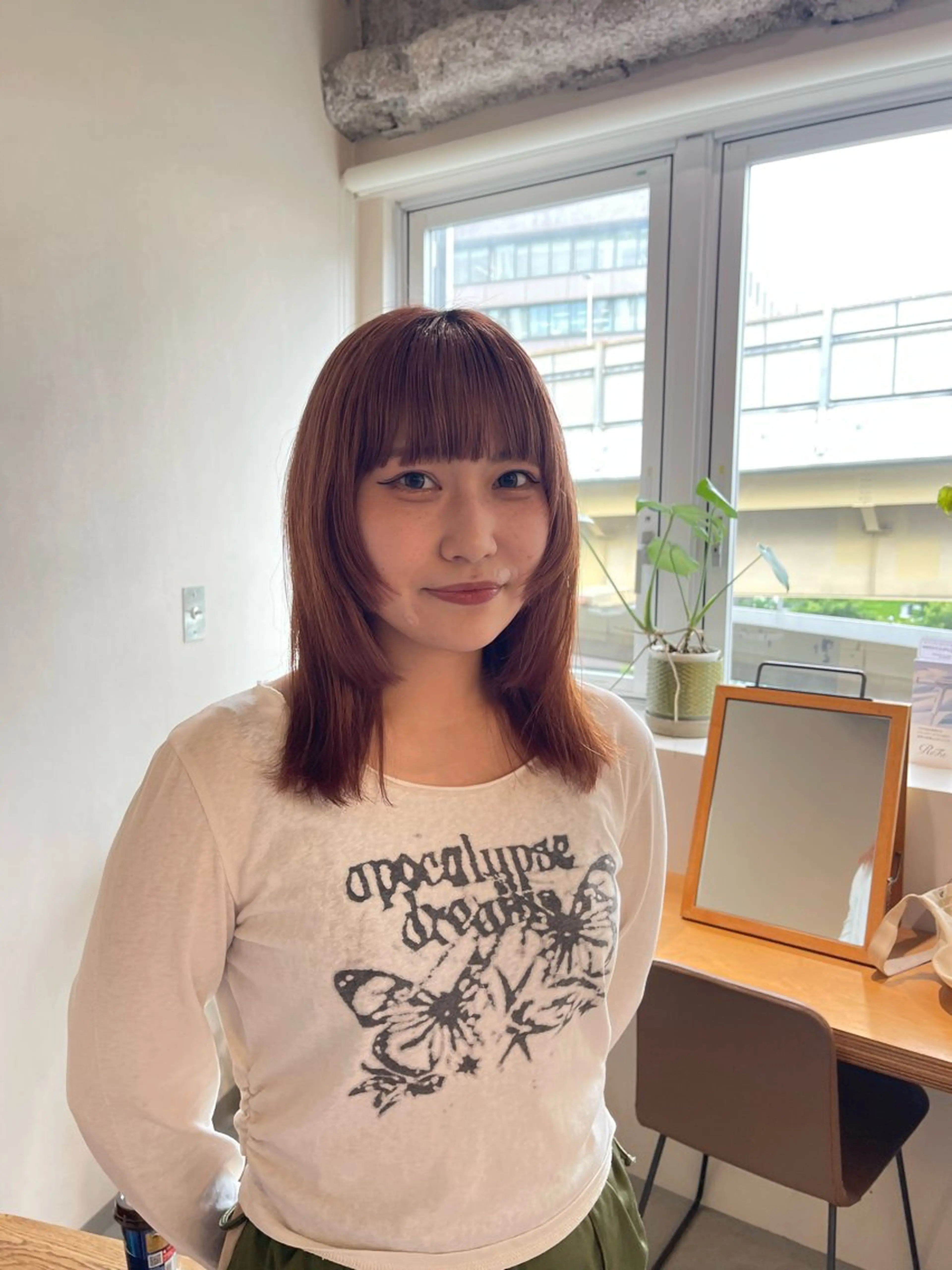 ミディアム 顔周りカット レイヤーカット 🌈ボブ/縮毛矯正/ 梅田美容室🌈もあのヘアスタイル