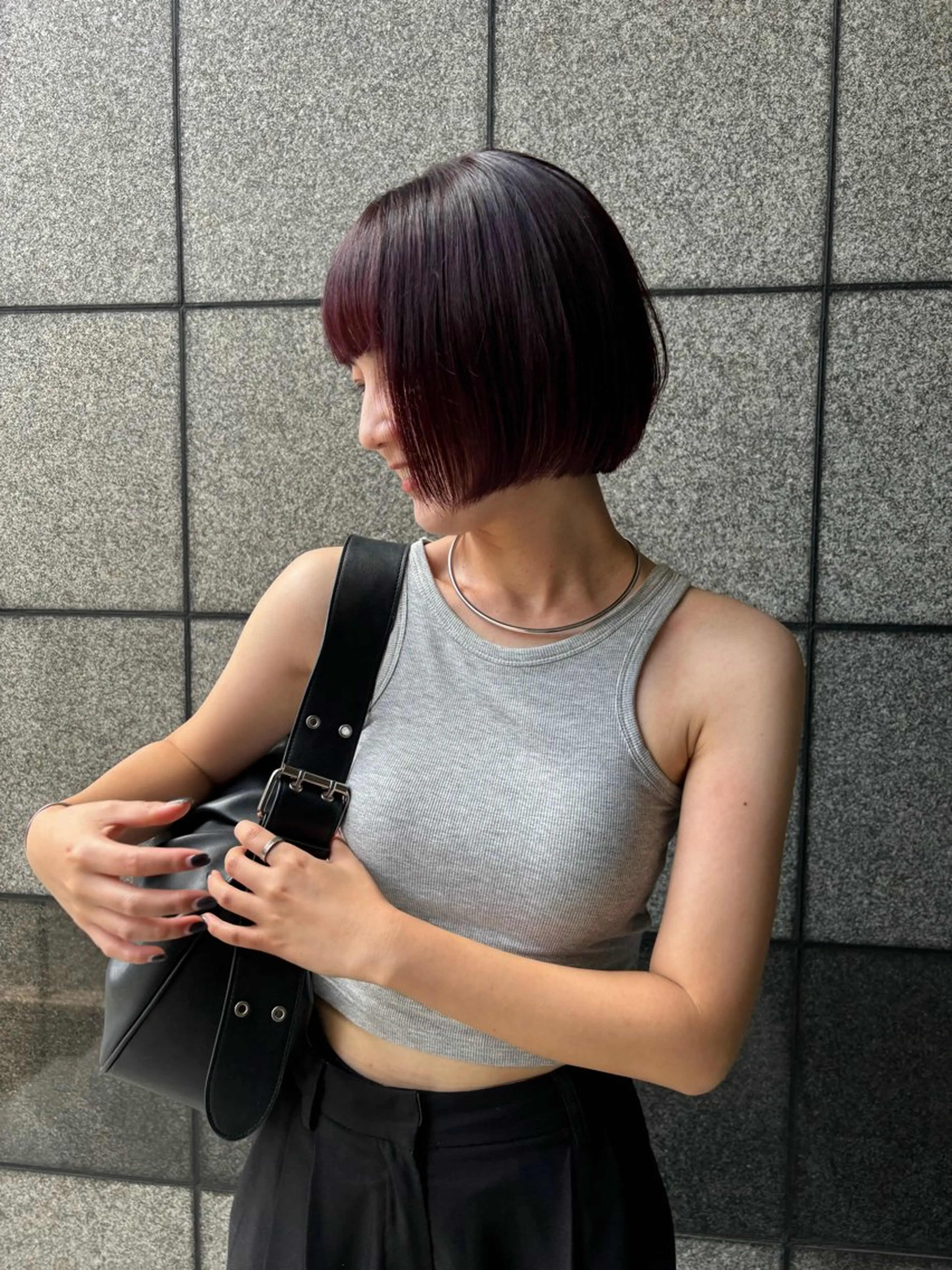 ショート ボブ カット トリートメント #美髪矯正#艶カラー Natsuのヘアスタイル