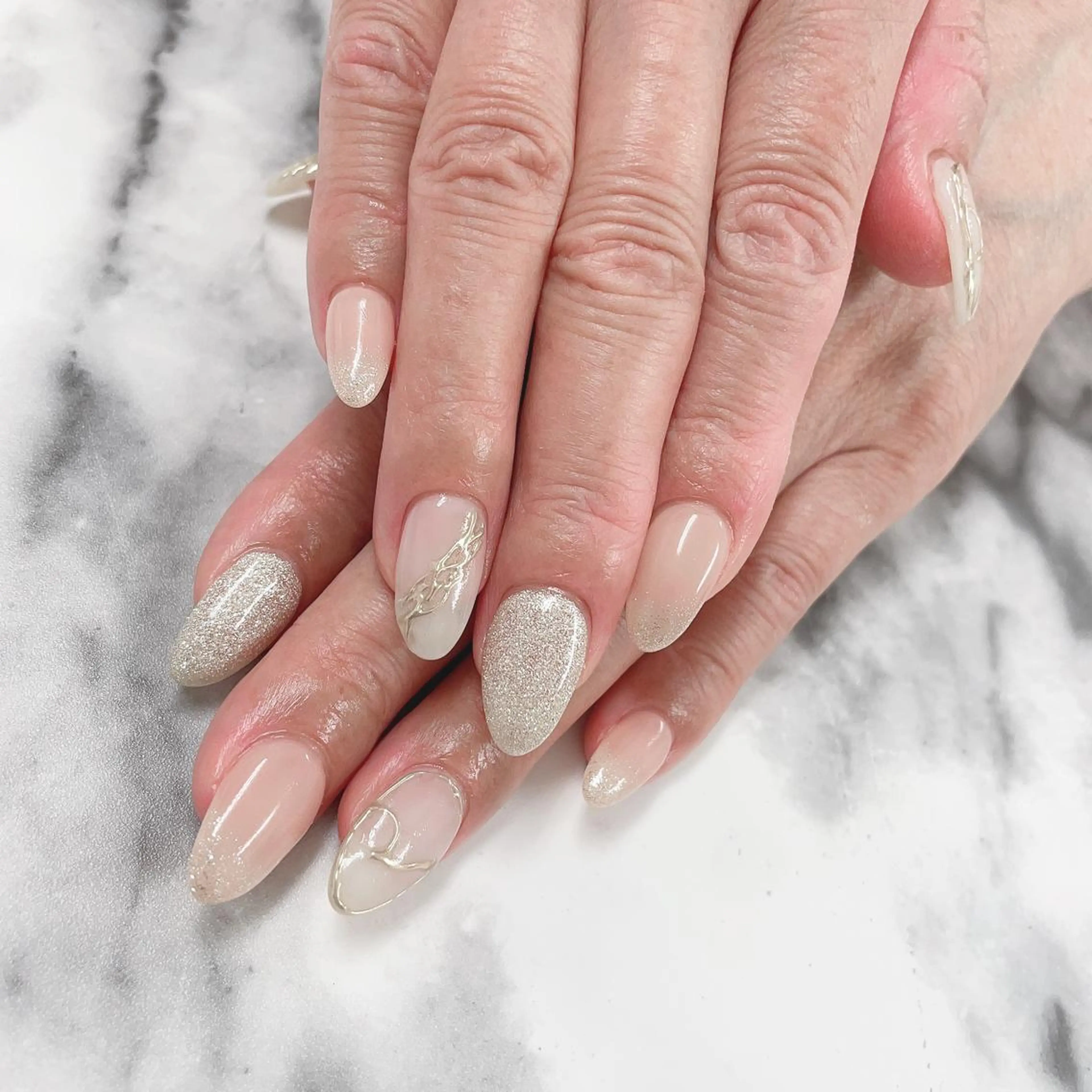 セミロング カラー キッズ ネイル マツエク・マツパ ハンドネイル ハンドケア 💎ビューティサロン 湘南　RIRAN💎のネイルデザイン