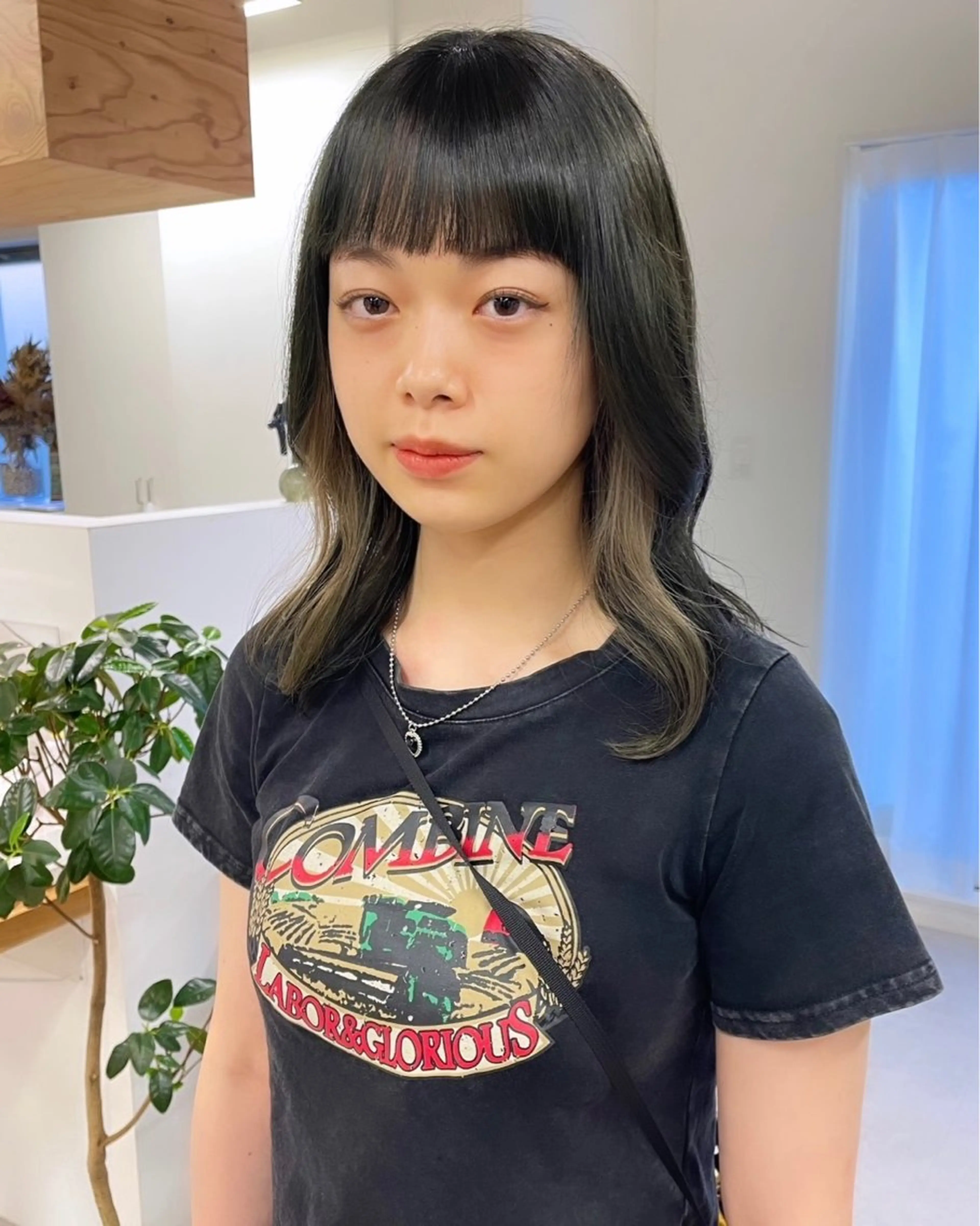 セミロング カラー デザインパーマ/ 艶カラー/ボブのヘアスタイル