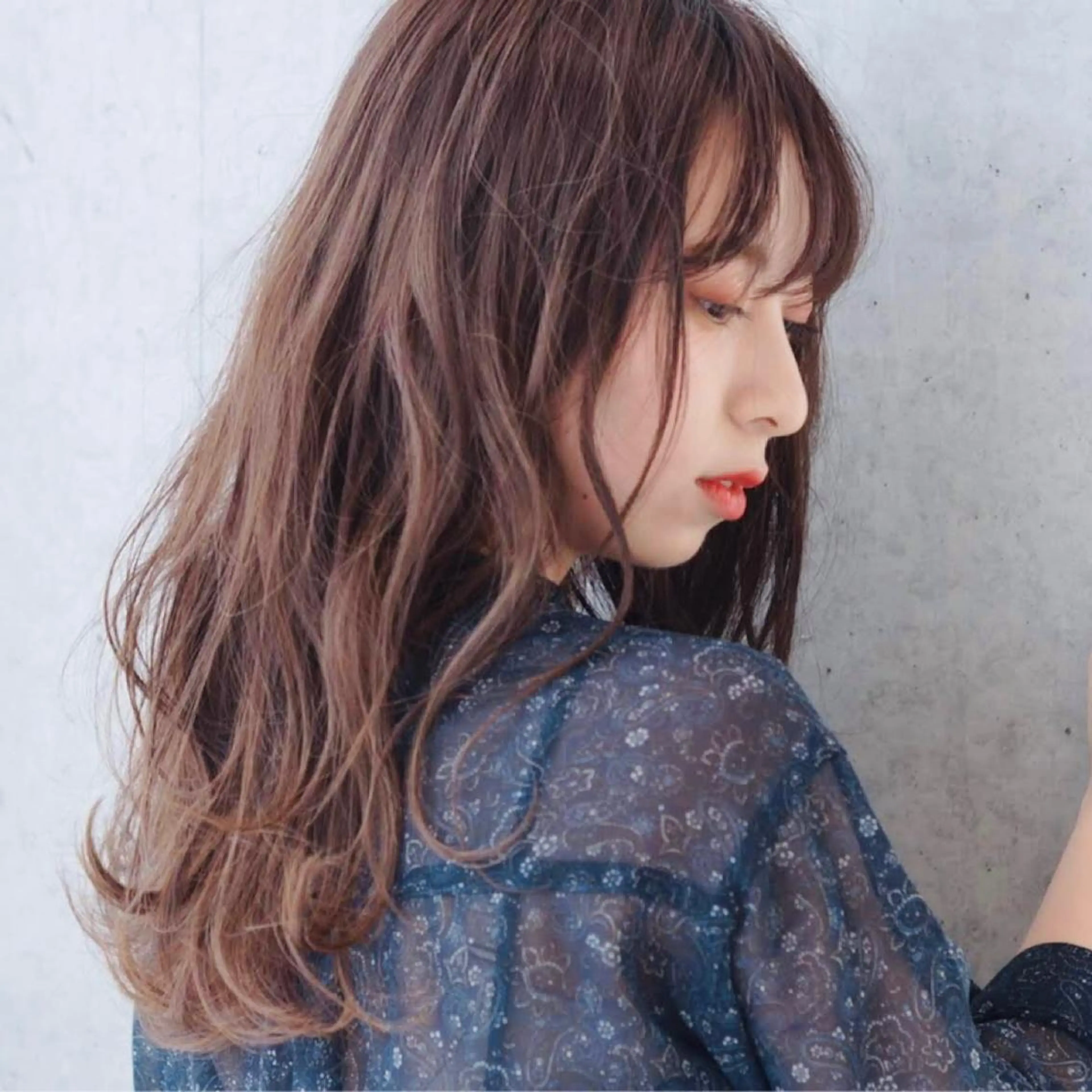 パーマ ウルフカット hoNua. 栄/透明感カラーのヘアスタイル