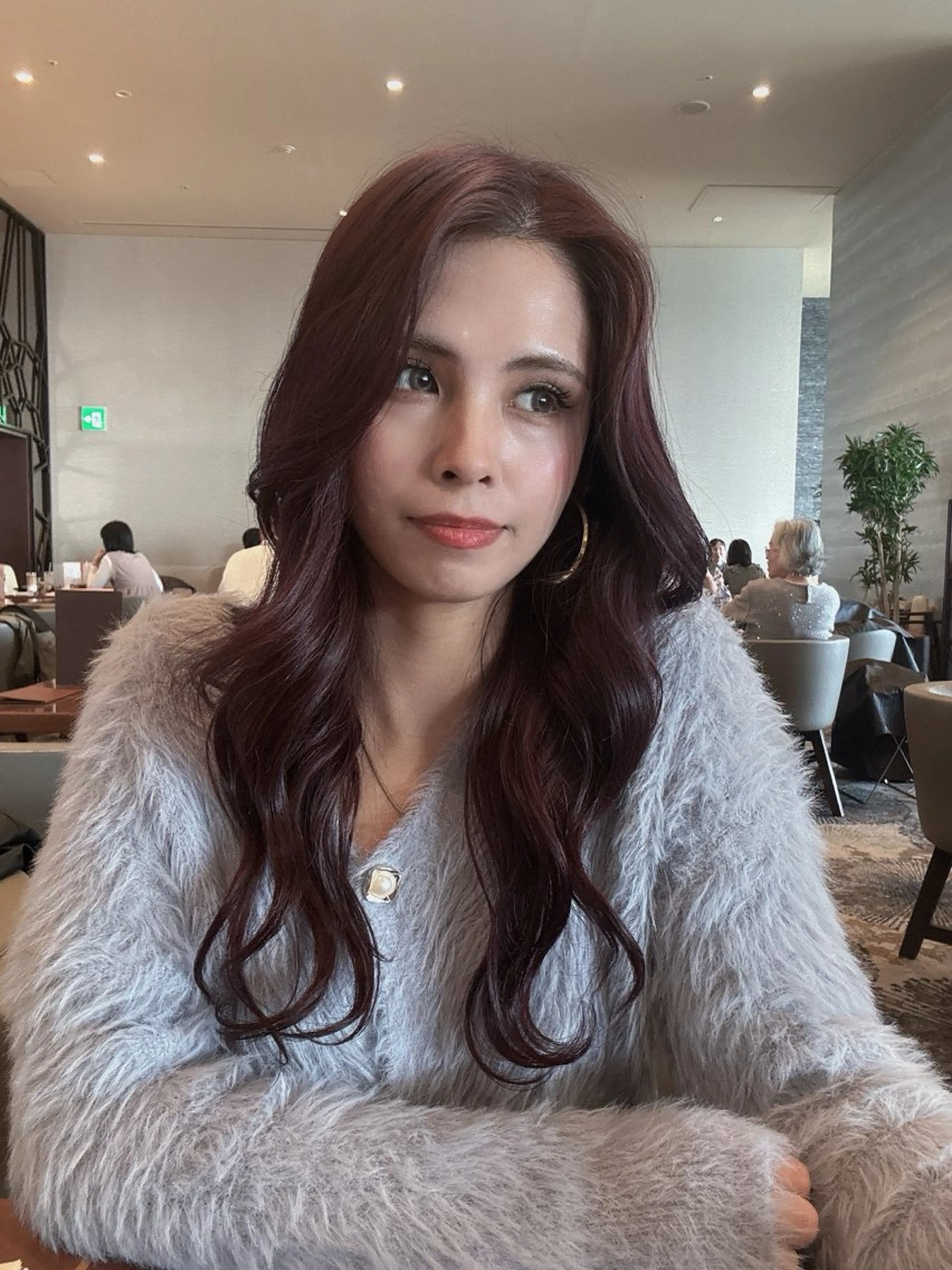 ロング カラー ブラウンカラー カシス 🌻井上 マリー🌻のヘアスタイル