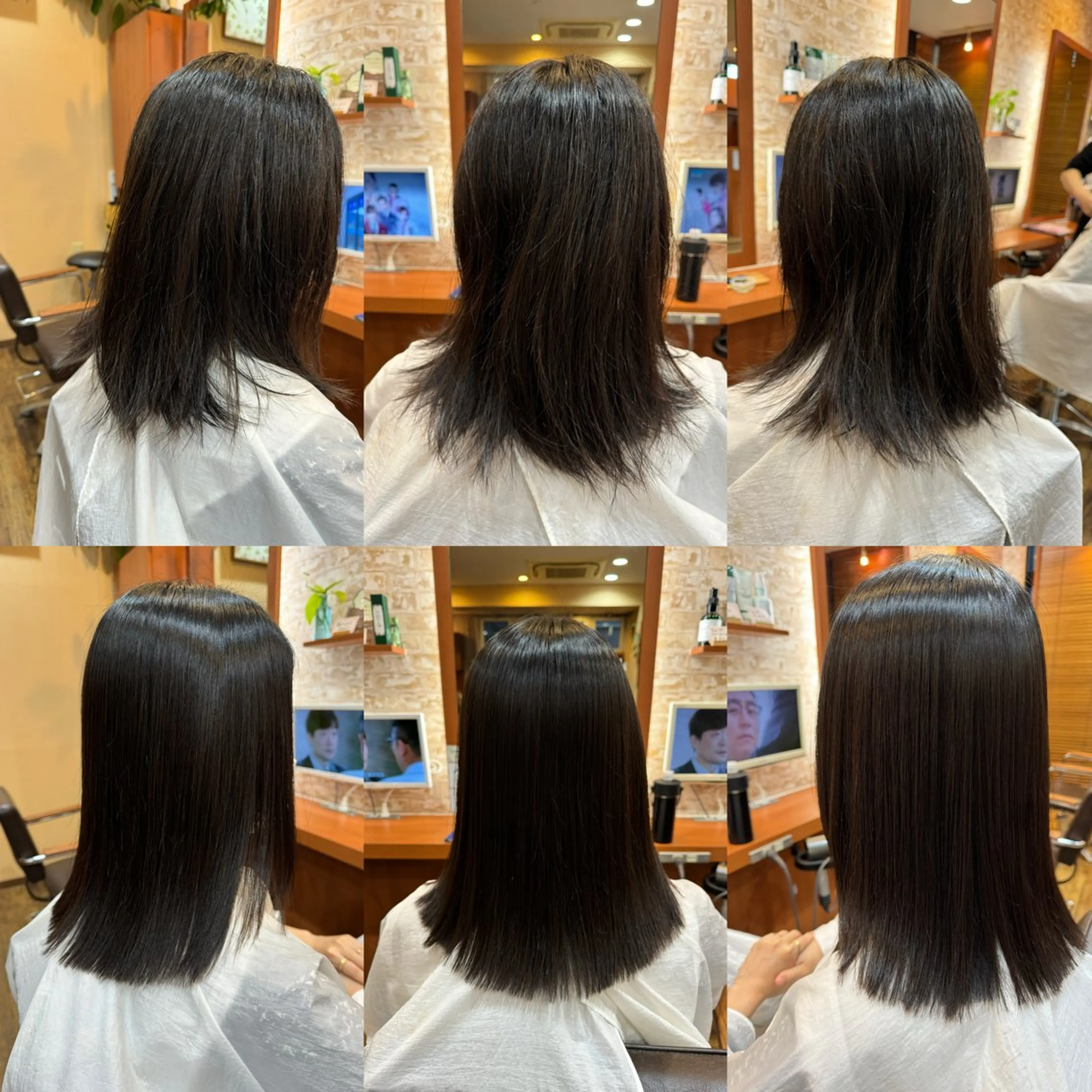 ロング 縮毛矯正 山口 博司のヘアスタイル