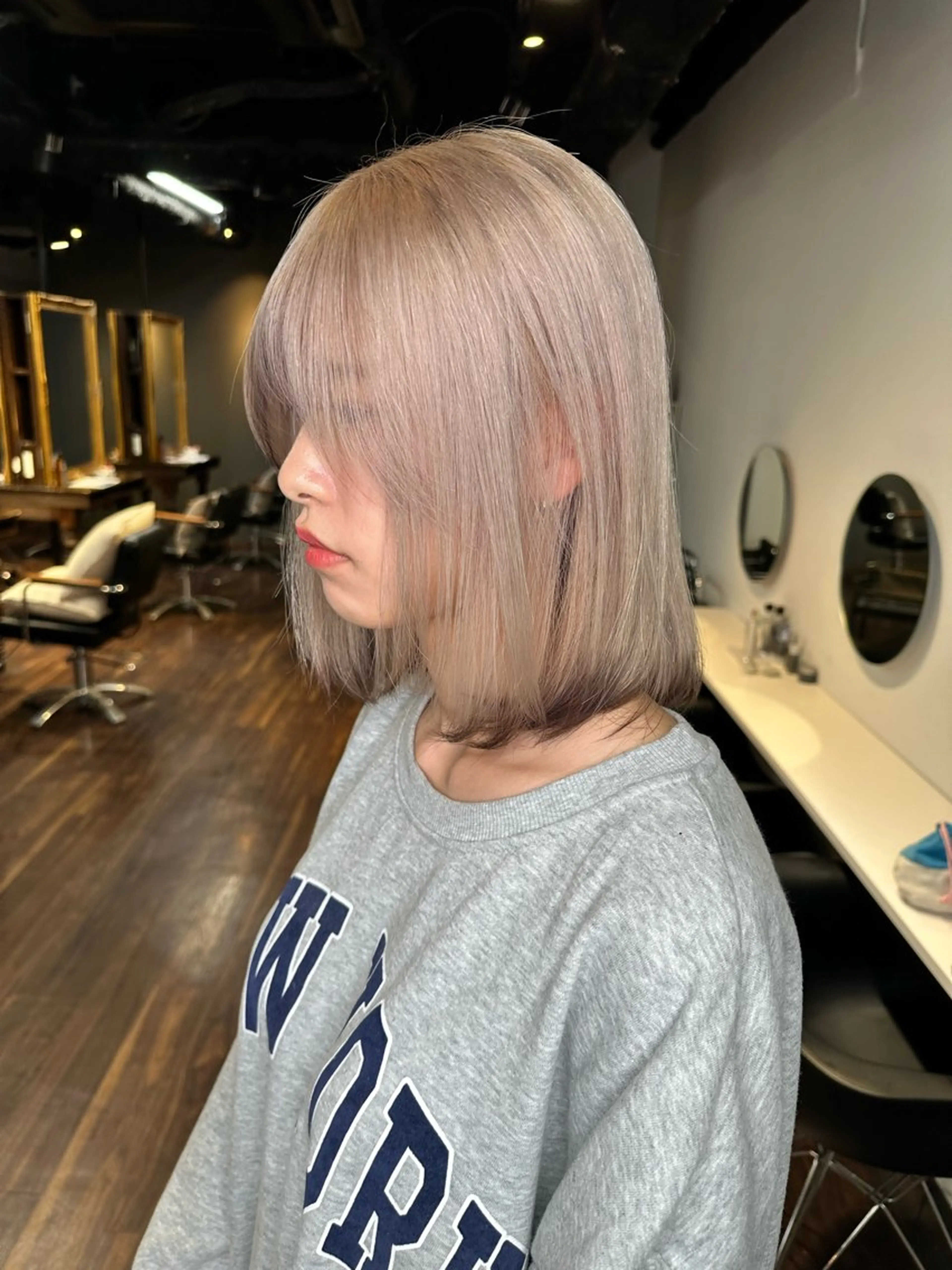 ミディアム カラー カット ヘアカラー トリートメント ワンホンヘア ケラチン/Kaitoのヘアスタイル