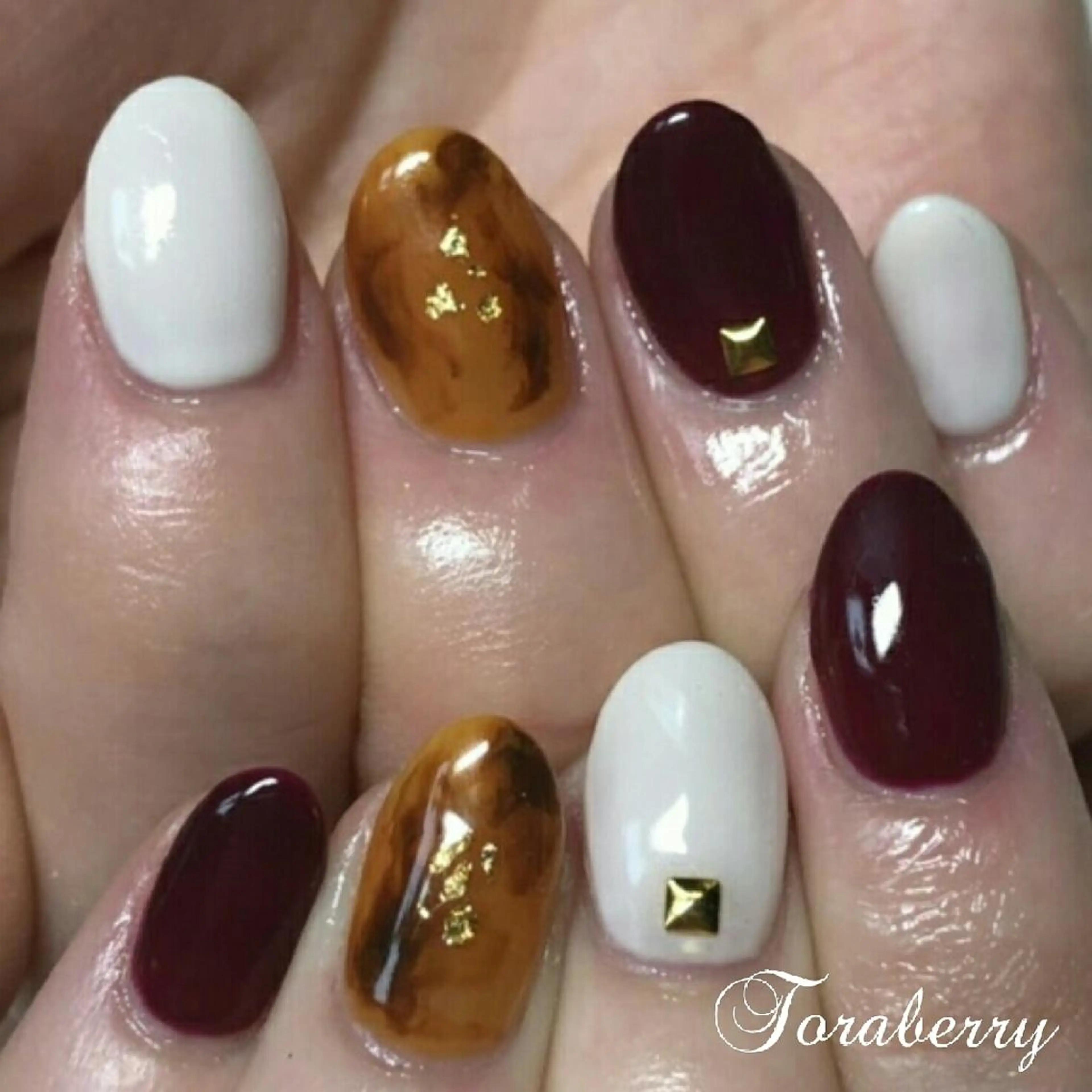 ネイル べっ甲ネイル ハンドネイル ネイリスト なつみのネイルデザイン