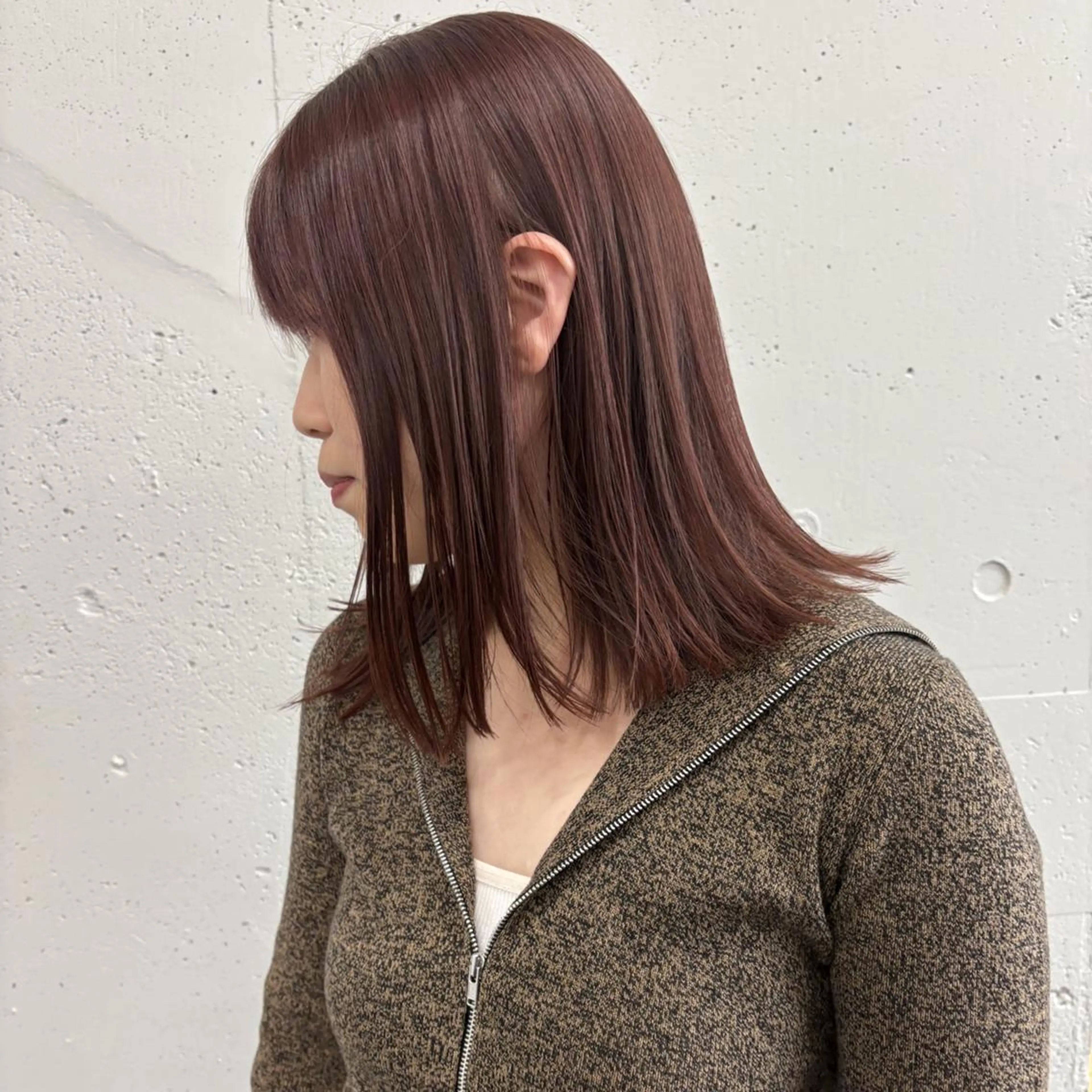 カラー セミロング ブリーチ ブラウンカラー ダブルカラー ピンクカラー ピンクブラウン ヘアカラー トリートメント 韓国ヘア♡🇰🇷 暖色♡透明感カラー✨のヘアスタイル