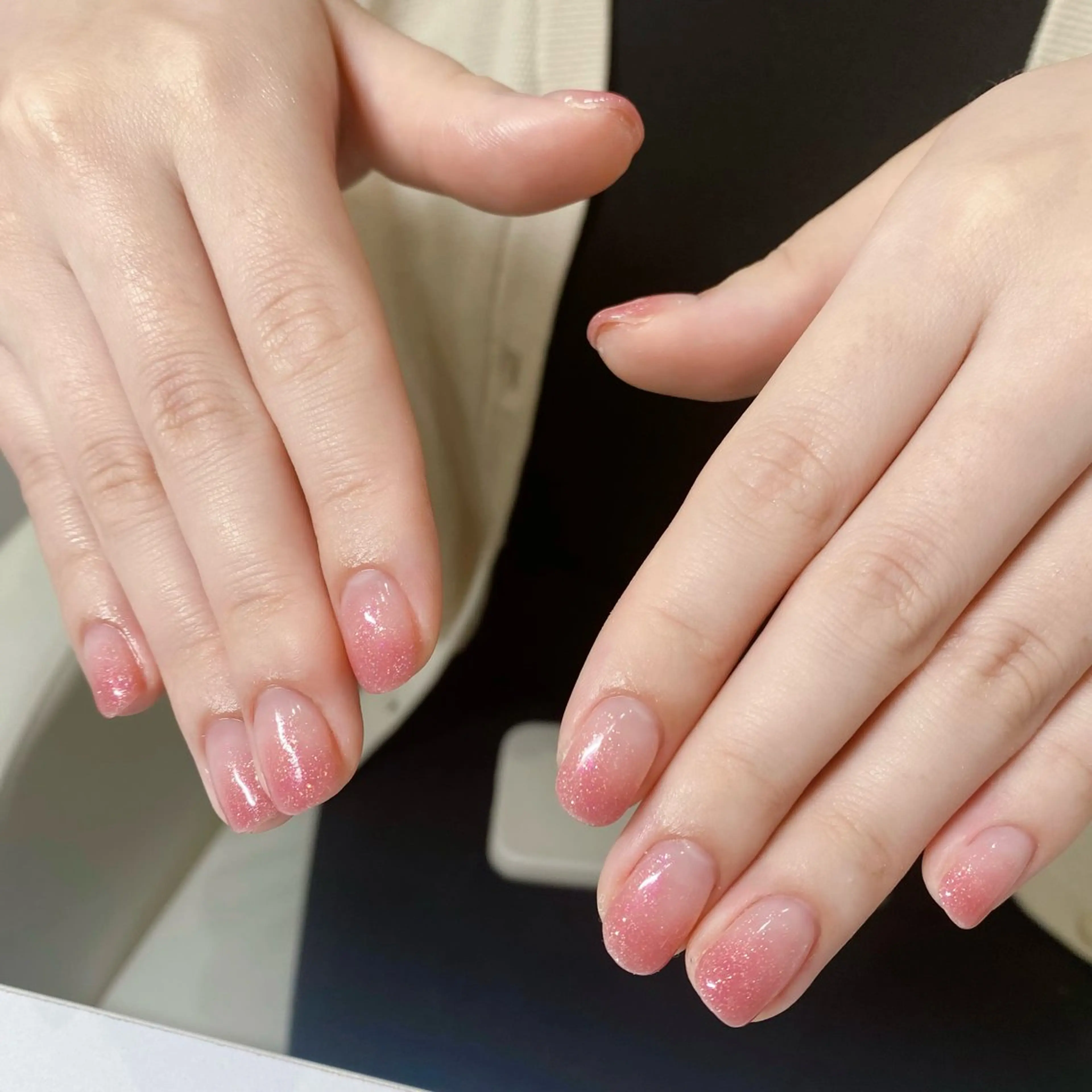 ネイル グラデーション ラメ(グリッター) ワンカラーネイル ハンドネイル 🩰ミキ/韓国♡ girlyネイル🩰のネイルデザイン