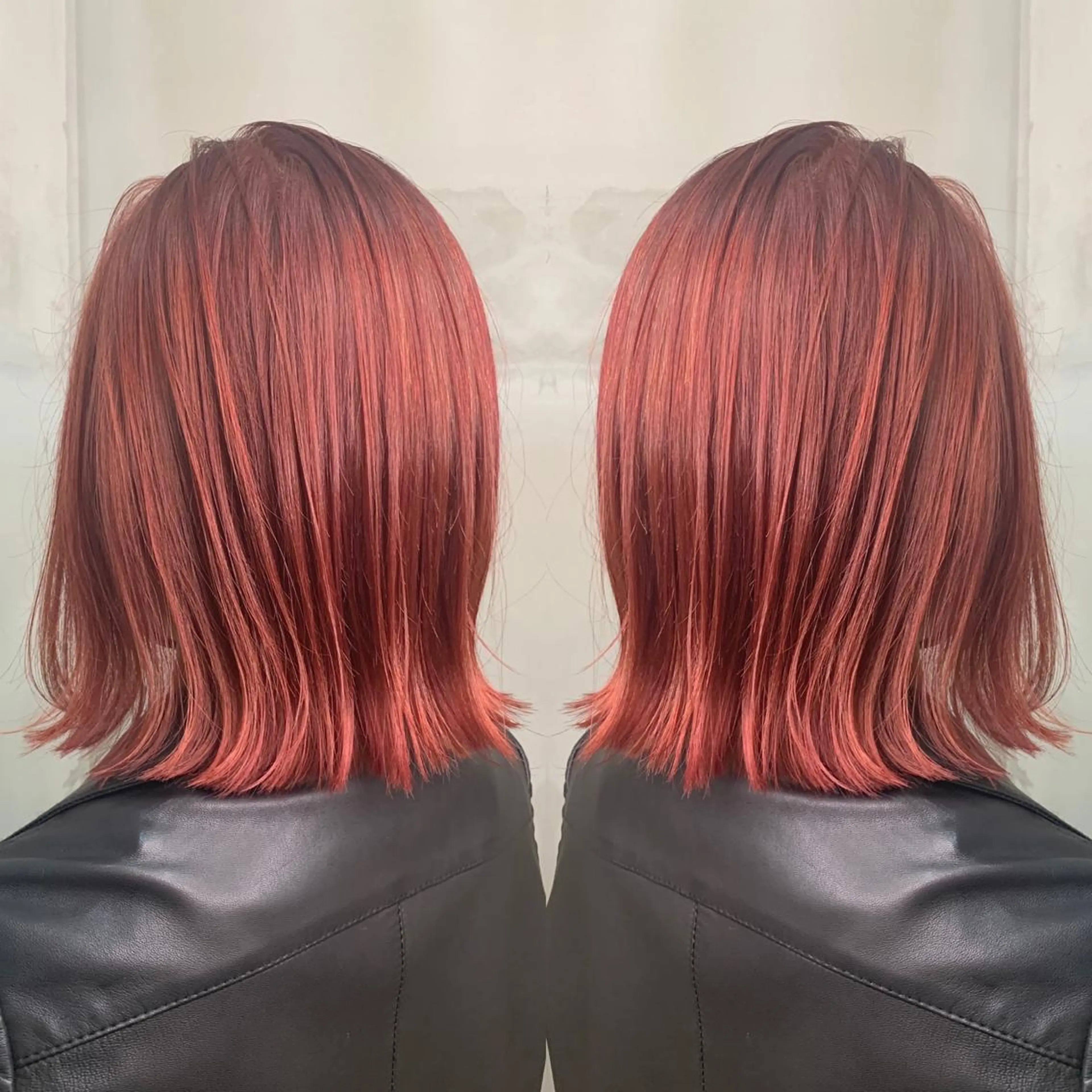 ミディアム カラー アッシュ バレイヤージュ ベージュカラー ブロンド ブルーカラー ヘアカラー レイヤーカット/ 艶カラー/RYOMAのヘアスタイル