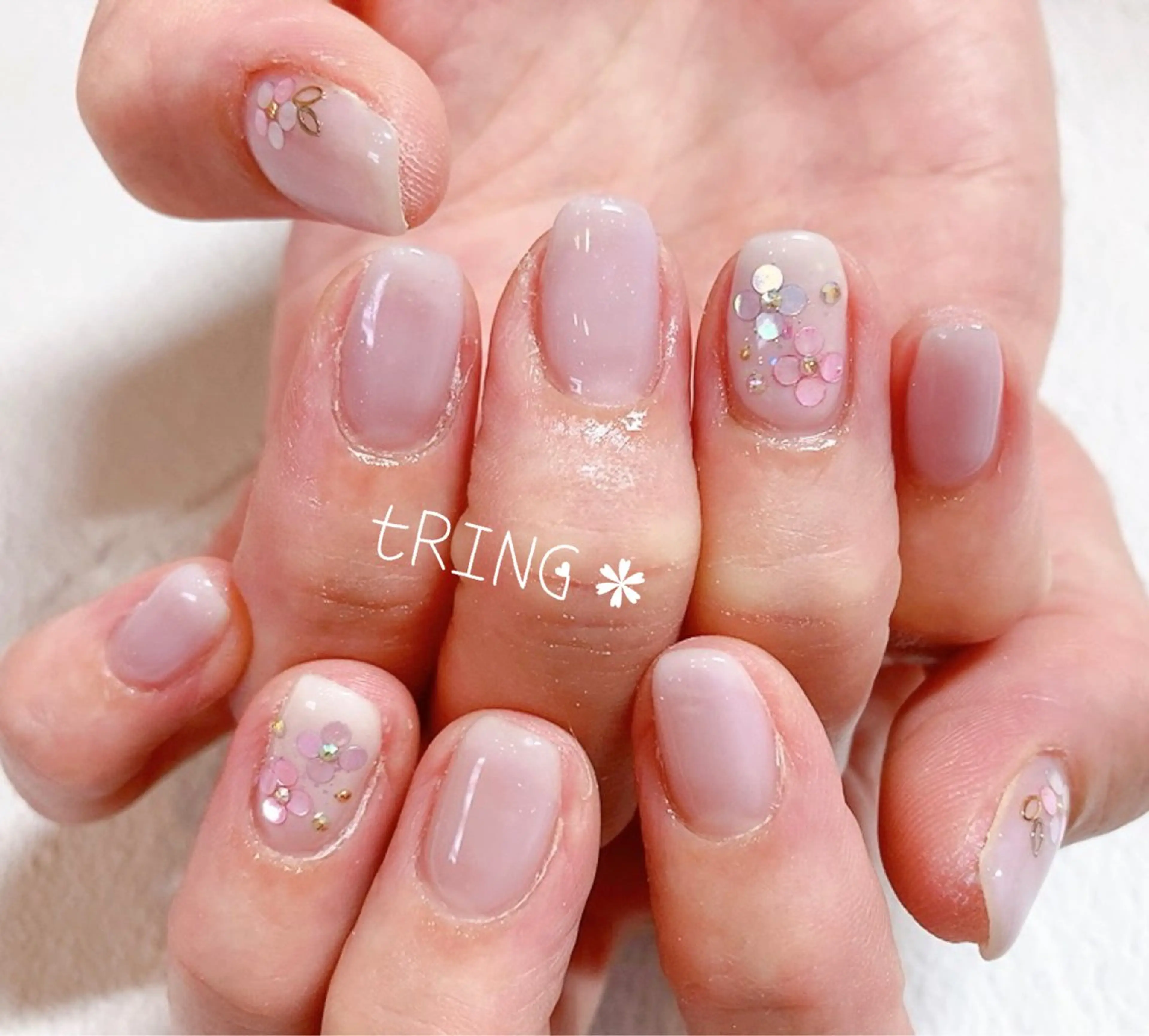 ネイル ハンドネイル tRING＊ しいの木台のネイルデザイン