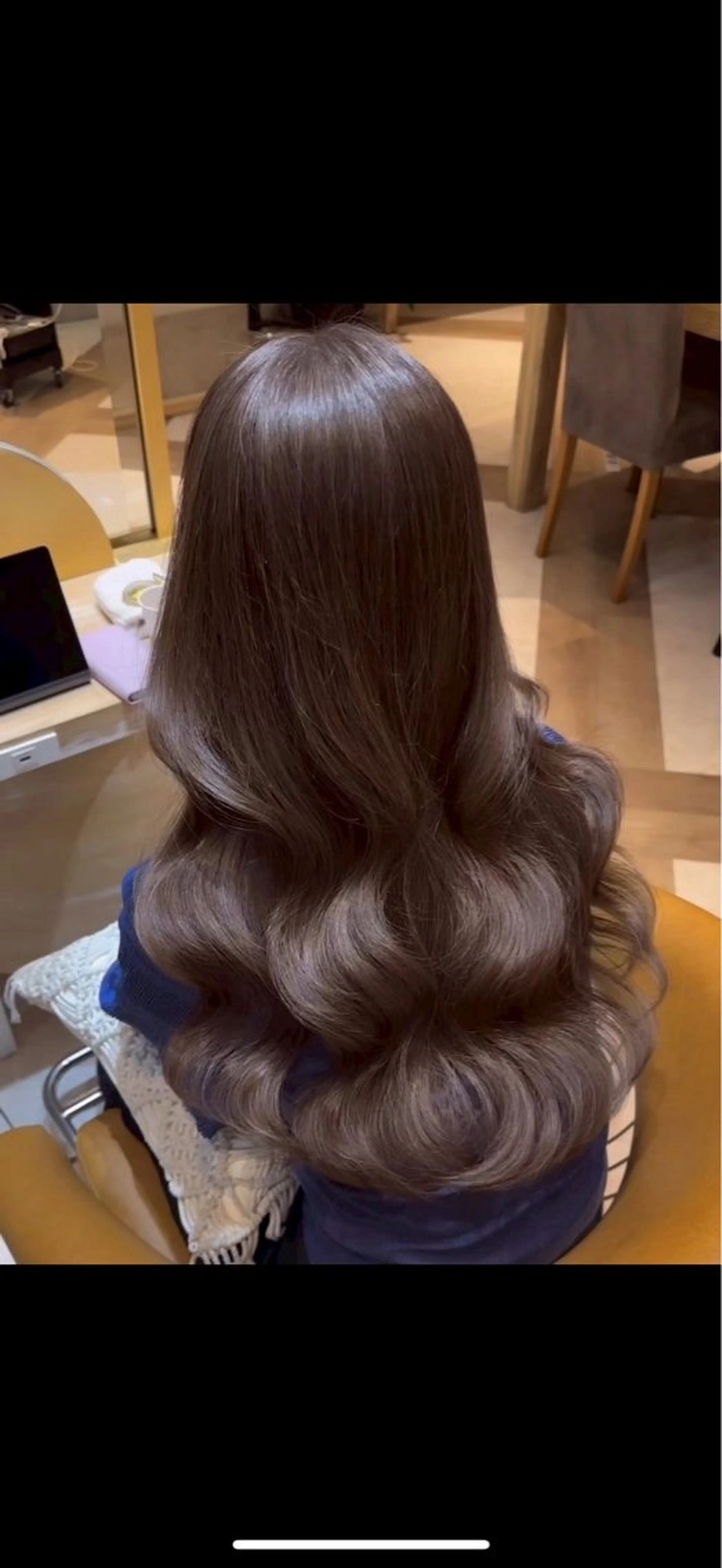 ロング カット ヘアカラー トリートメント 髪質改善/透明感カラ ー/みほのヘアスタイル