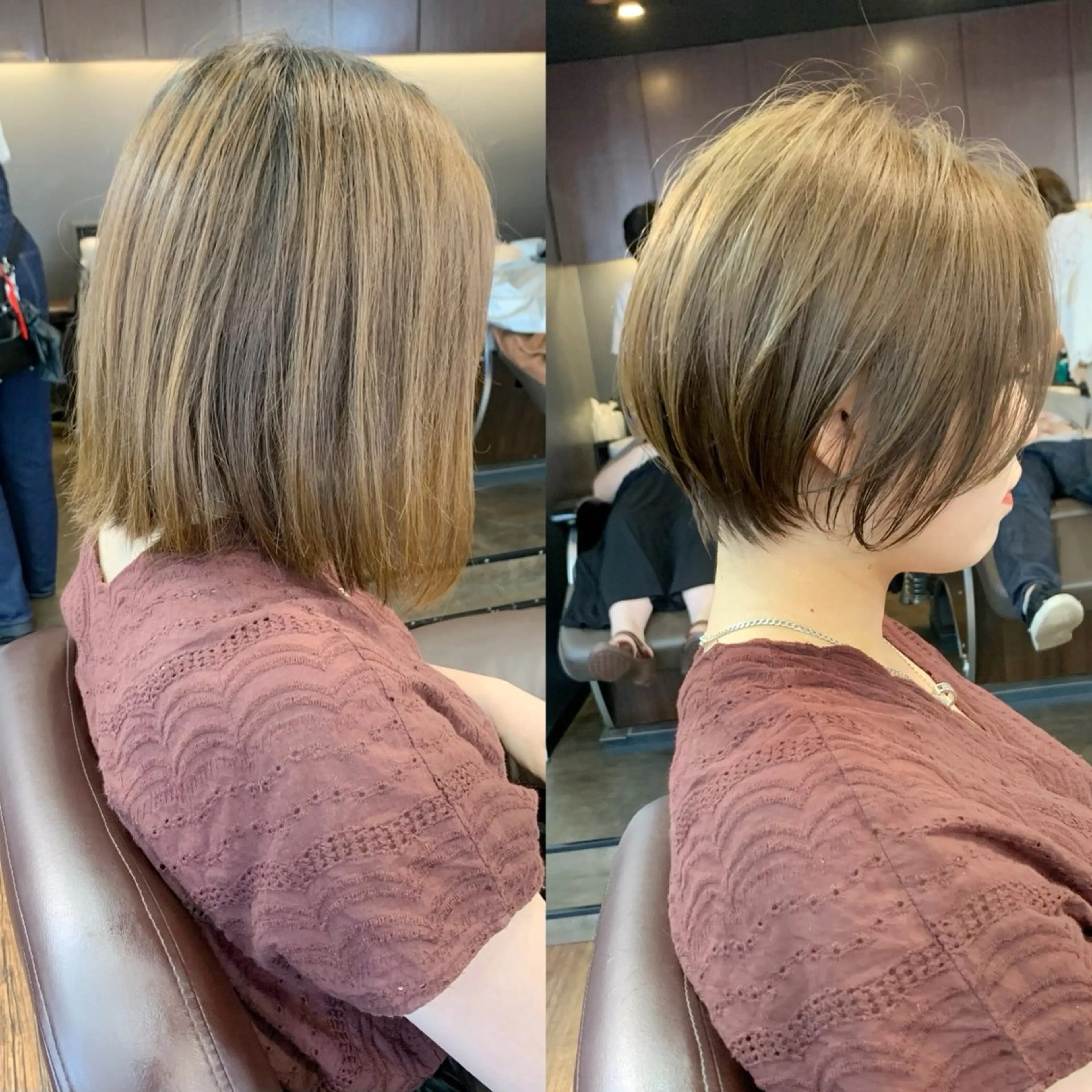 ショート カット ヘアカラー 縮毛矯正/ショート/ レイヤー/畑中正敏のヘアスタイル