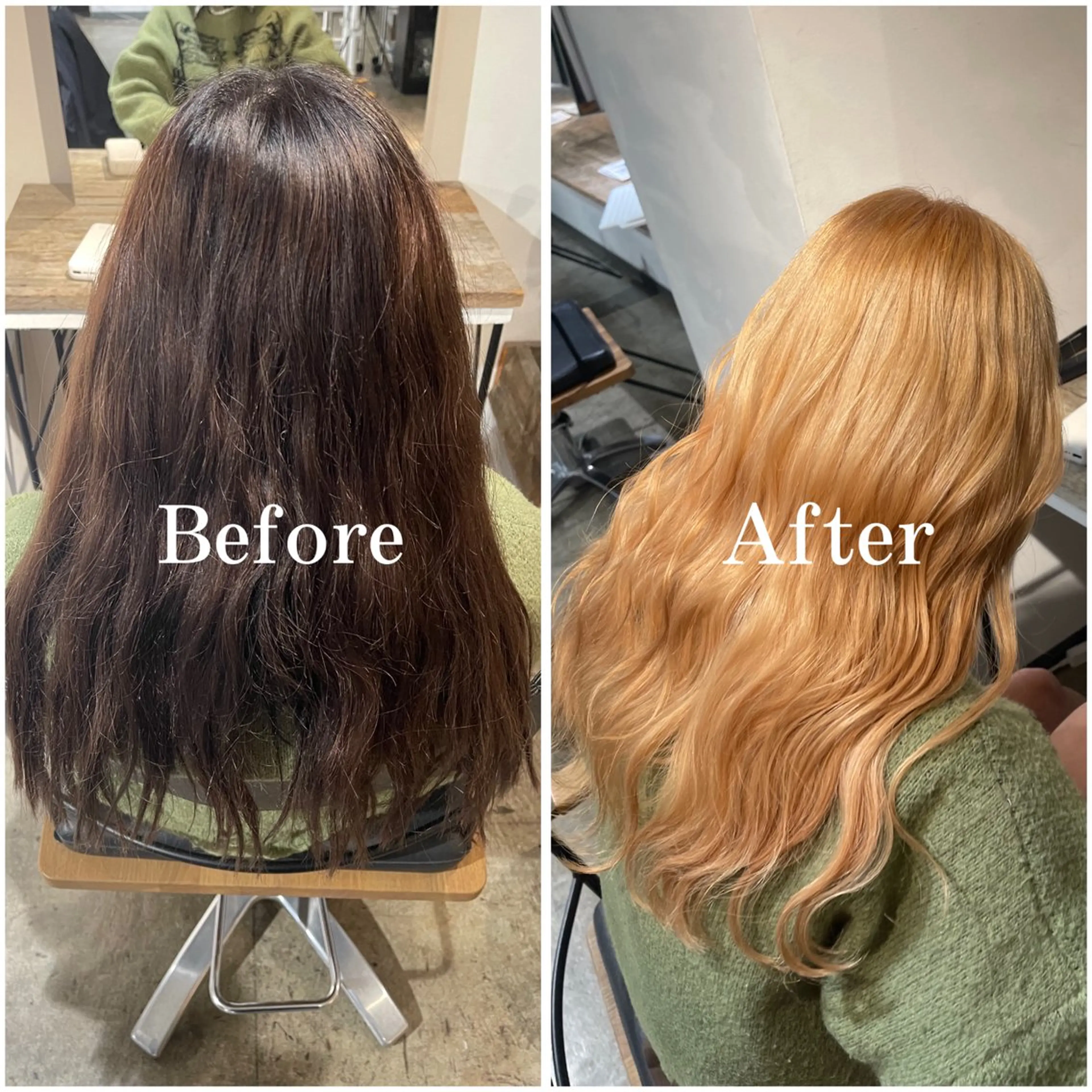 ロング カラー ブリーチ デザインカラー ハイトーンカラー ヘアカラー ムラ修正/ ハイトーン💖Riaのヘアスタイル