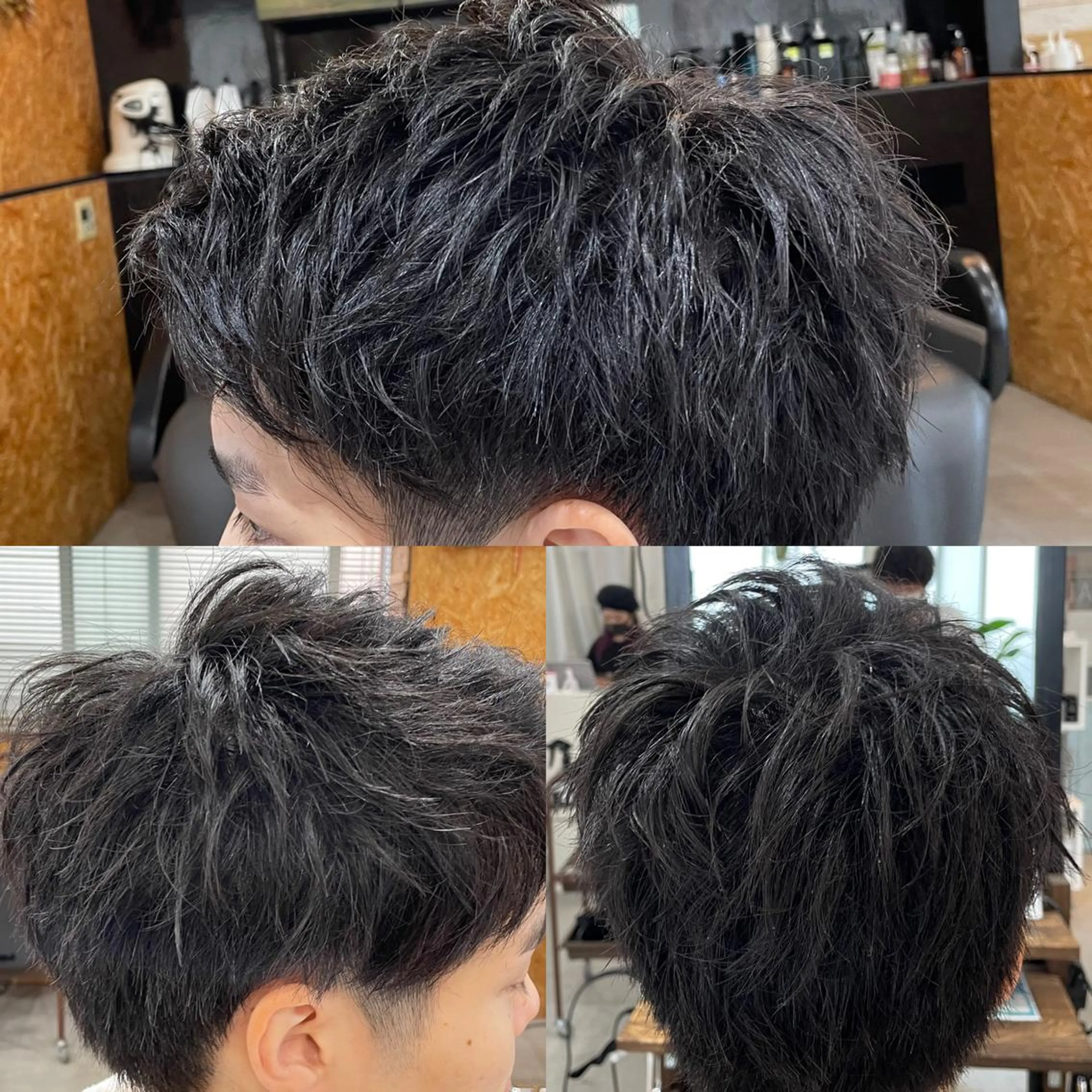 ショート メンズ 外ハネヘア カット かんばら りょーいのヘアスタイル