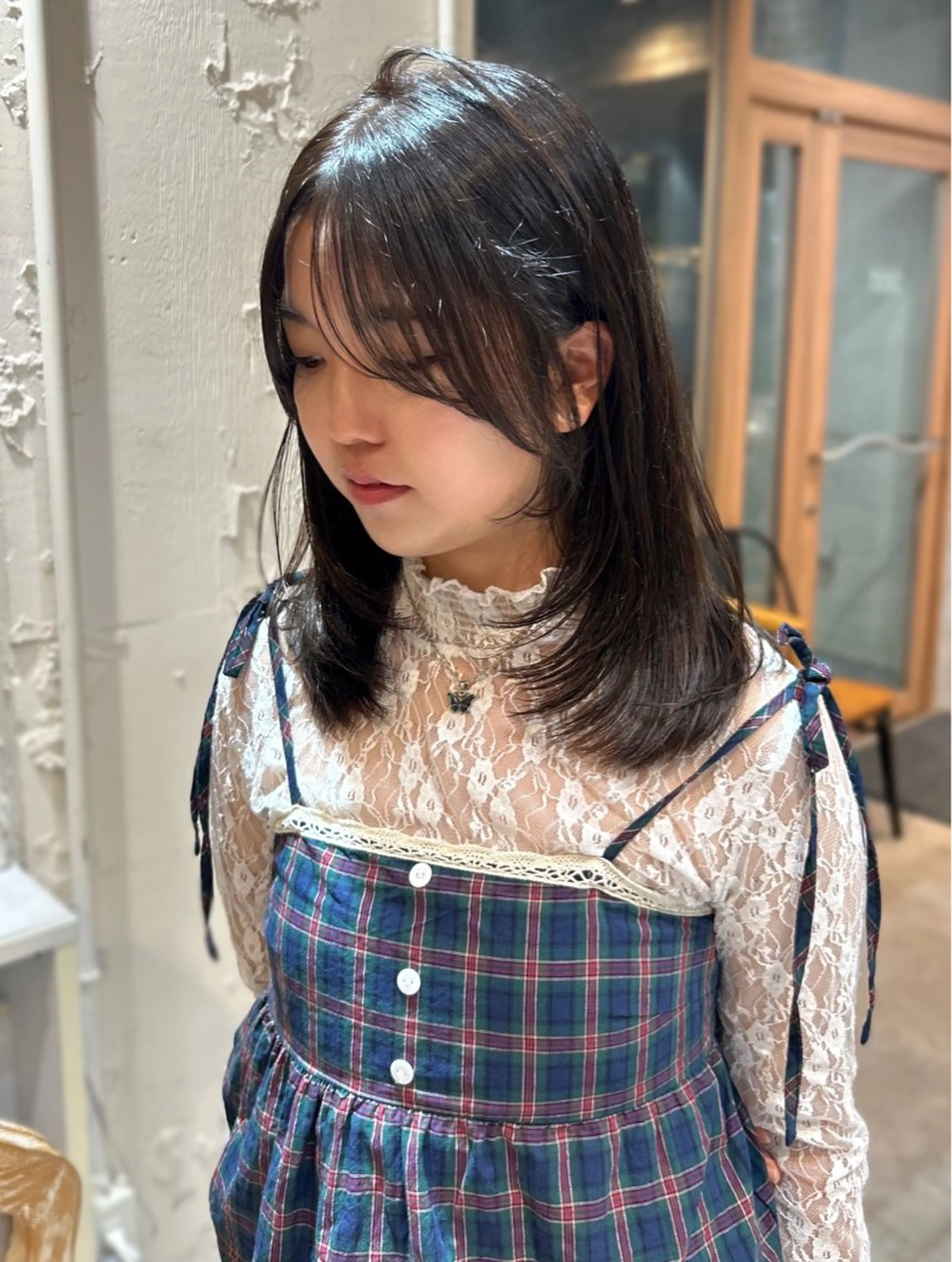 ミディアム カラー カット ヘアカラー レイヤースタイル COCORO 🎀のヘアスタイル