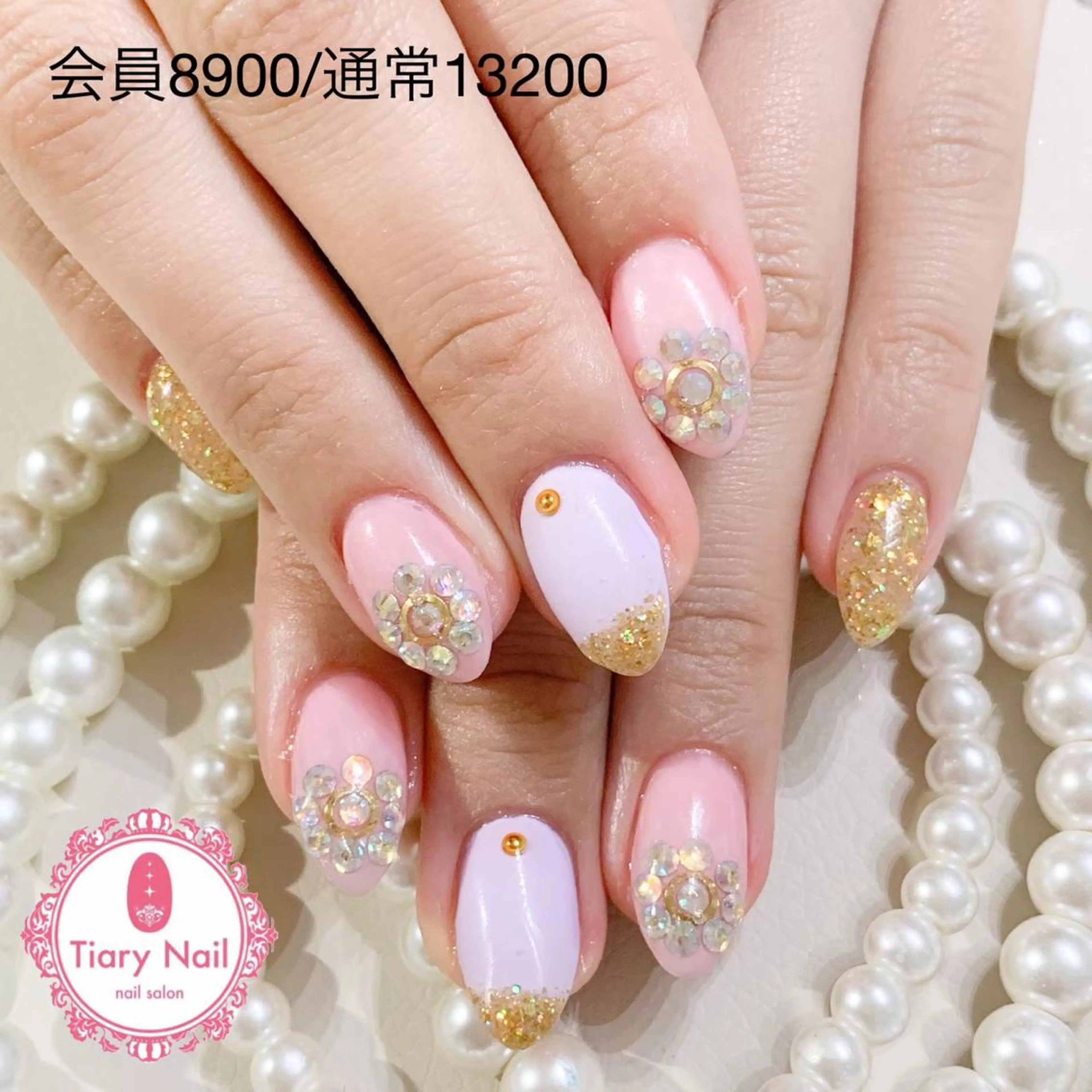 ネイル 桜ネイル 長さ出し スカルプネイル 春ネイル 💗🪽Tiary Nail🪽💗のネイルデザイン