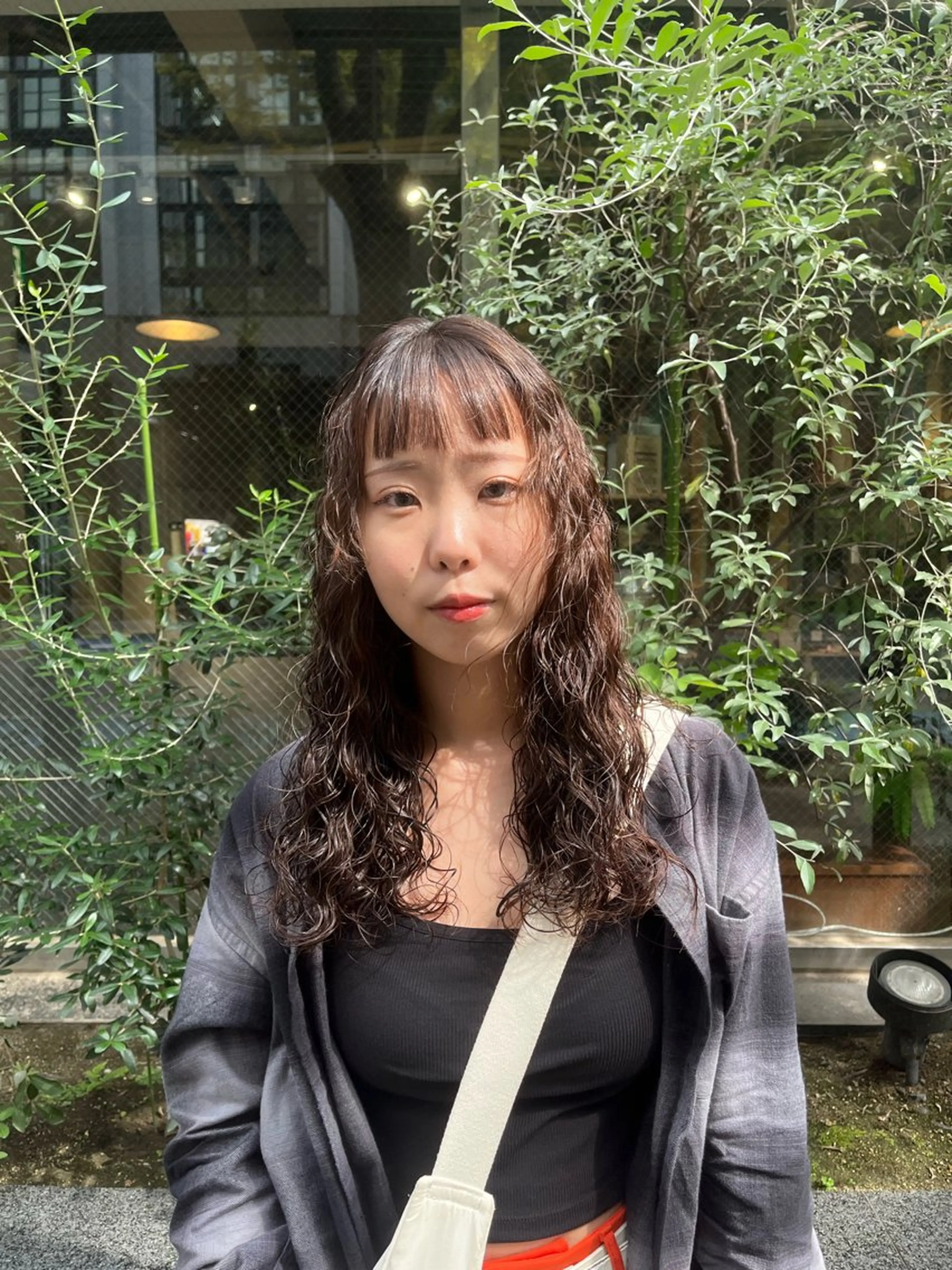 ミディアム パーマ ミディアムパーマ えんぐちとも／透明感 カラー／博多ボブのヘアスタイル