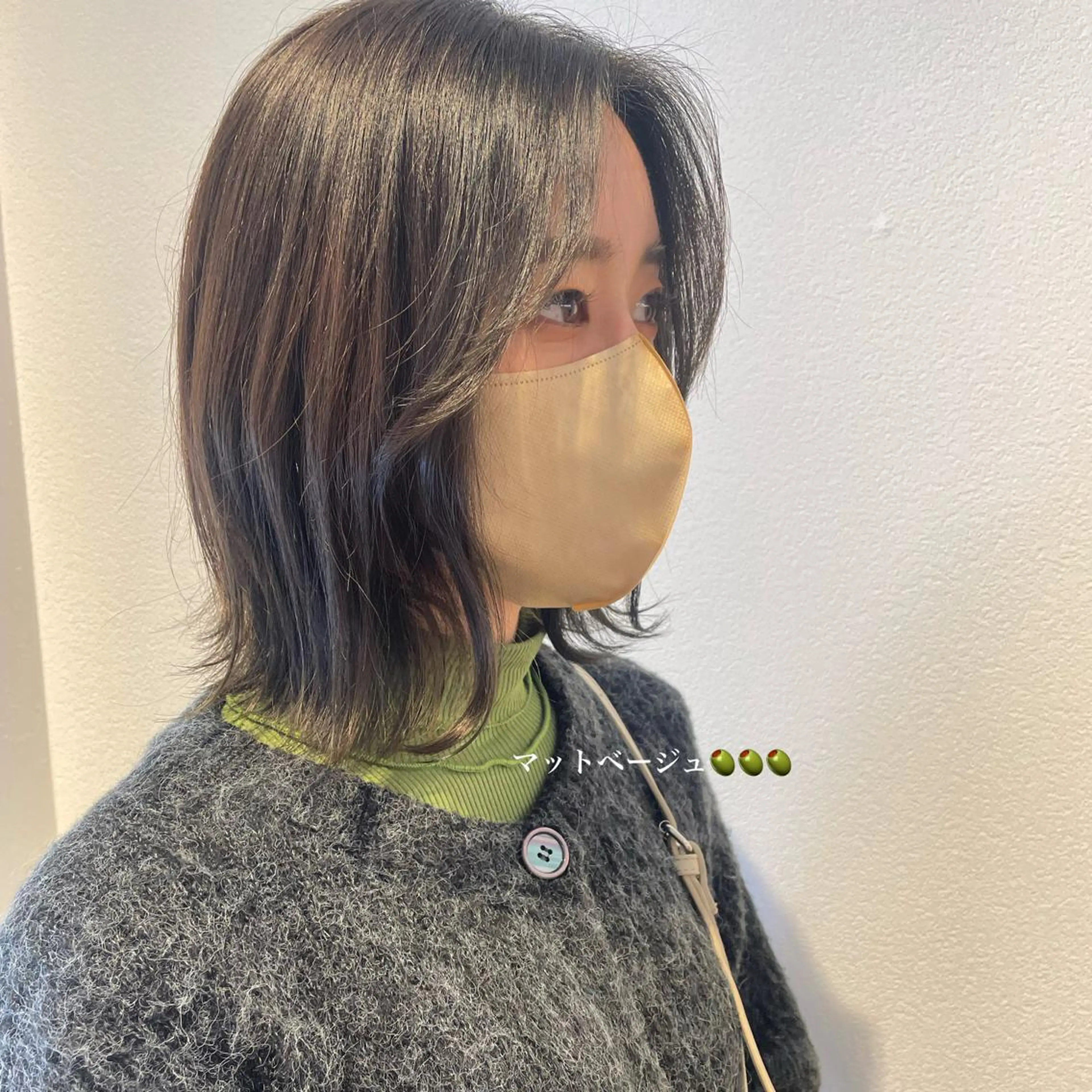 ミディアム カラー ベージュカラー 透明感カラー カット ヘアカラー トリートメント 北九州美容室 🕊️わかな✂︎のヘアスタイル