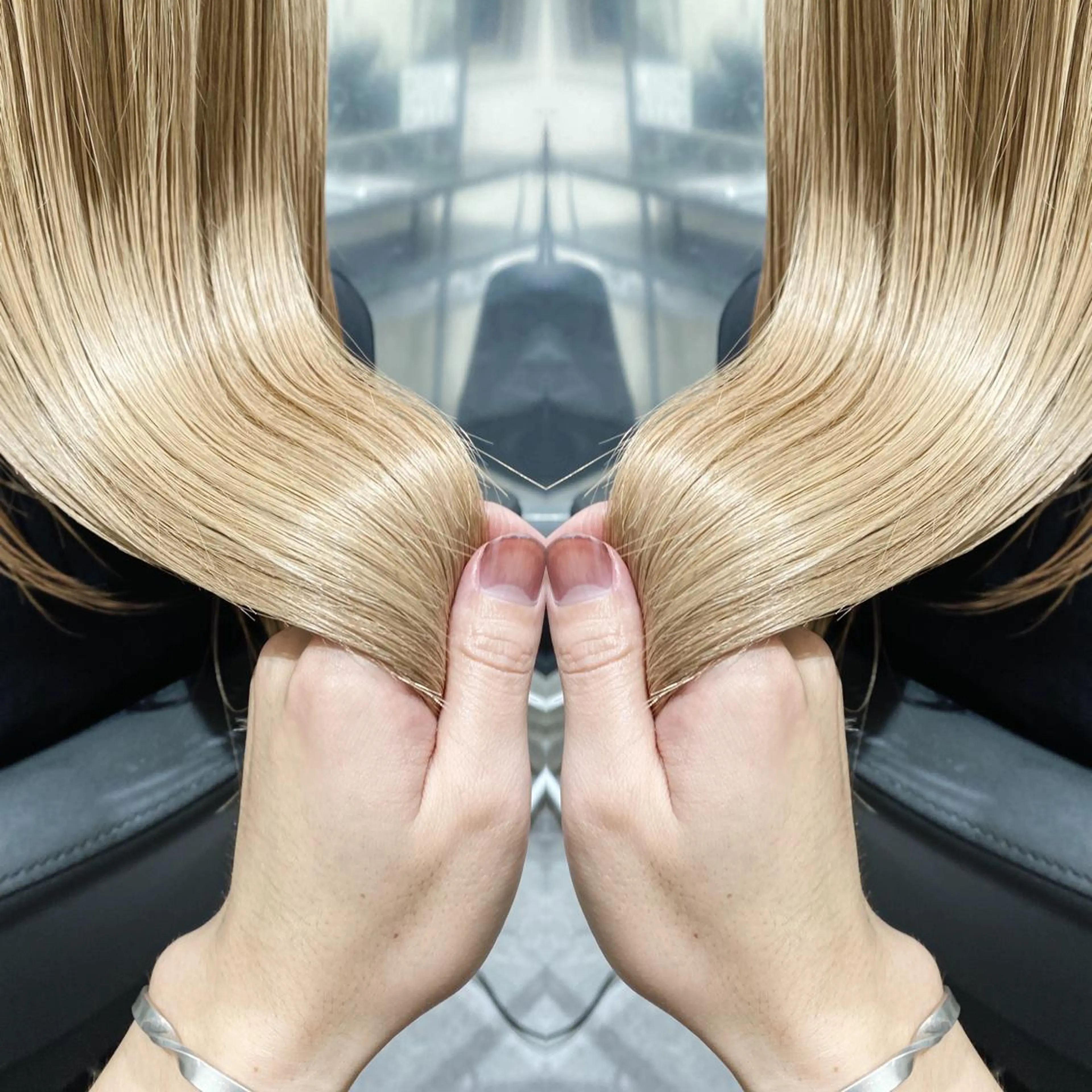 ミディアム カラー ブリーチ ケアブリーチ ハイトーンカラー カット ヘアカラー トリートメント 竹内啓太 ボブのヘアスタイル