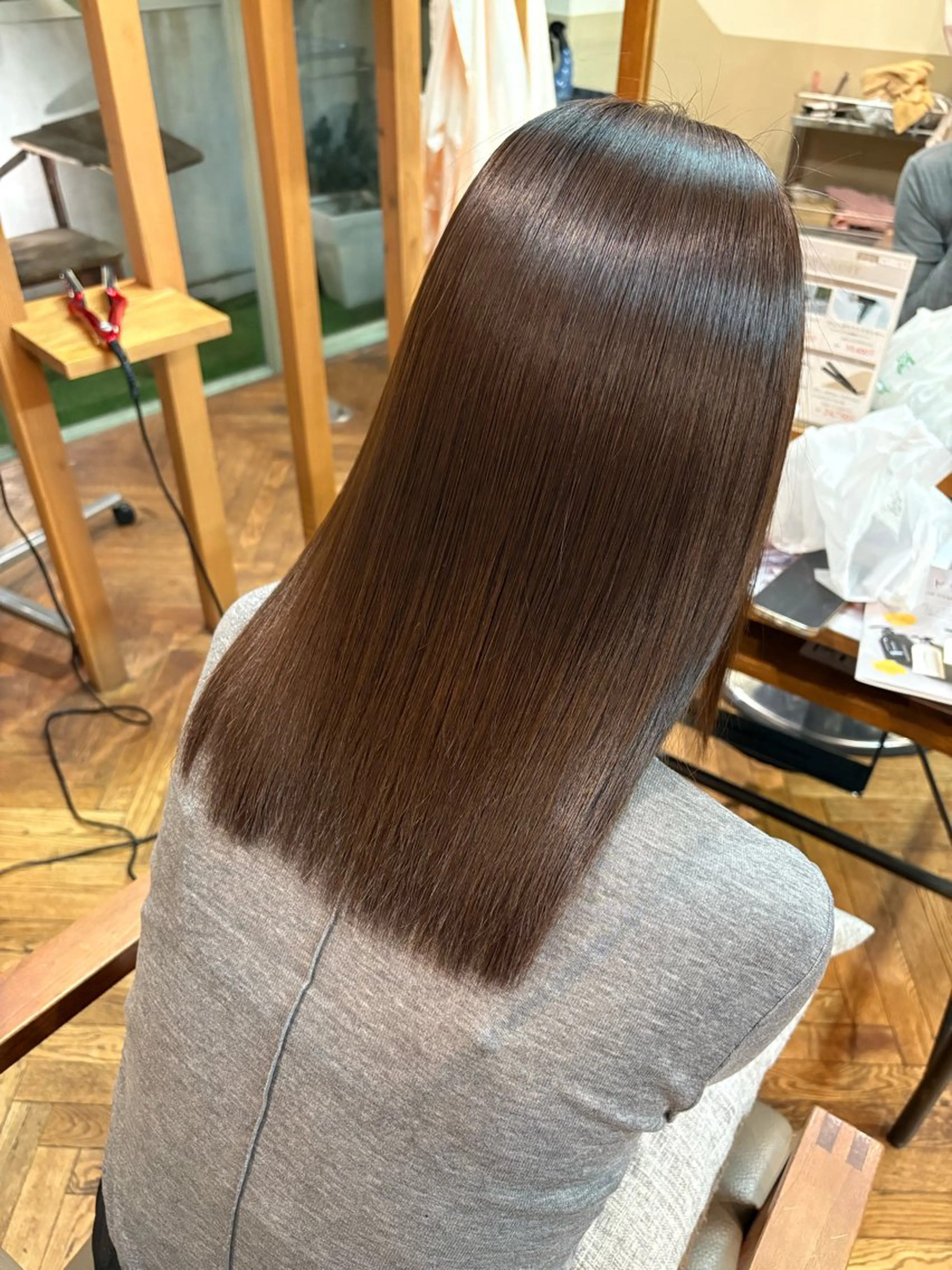 ロング カット 縮毛矯正 トリートメント 透明感カラー/ 小顔カット/ミヅキのヘアスタイル