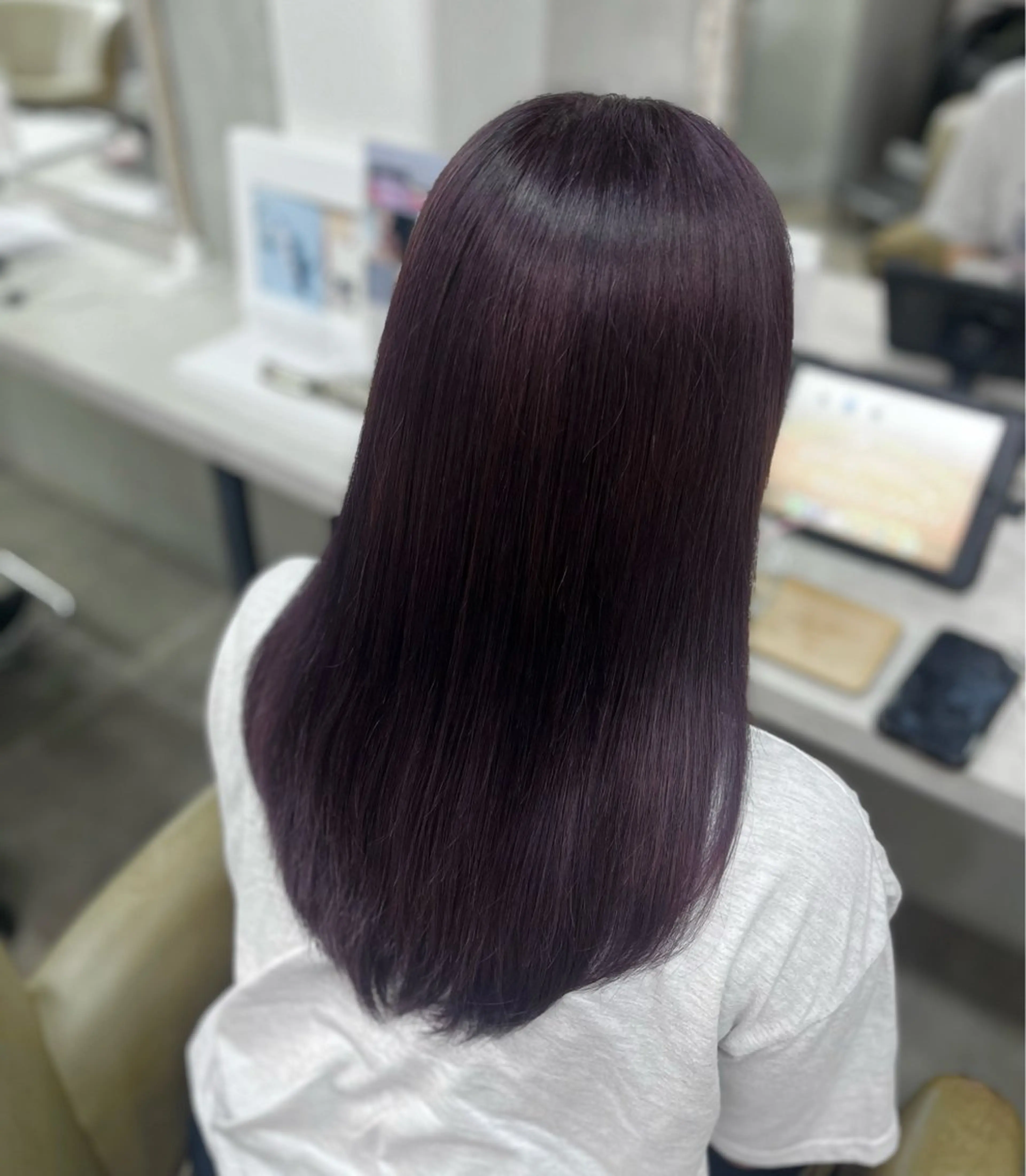 ロング カラー ケアカラー ラベンダーカラー Blast akihaのヘアスタイル