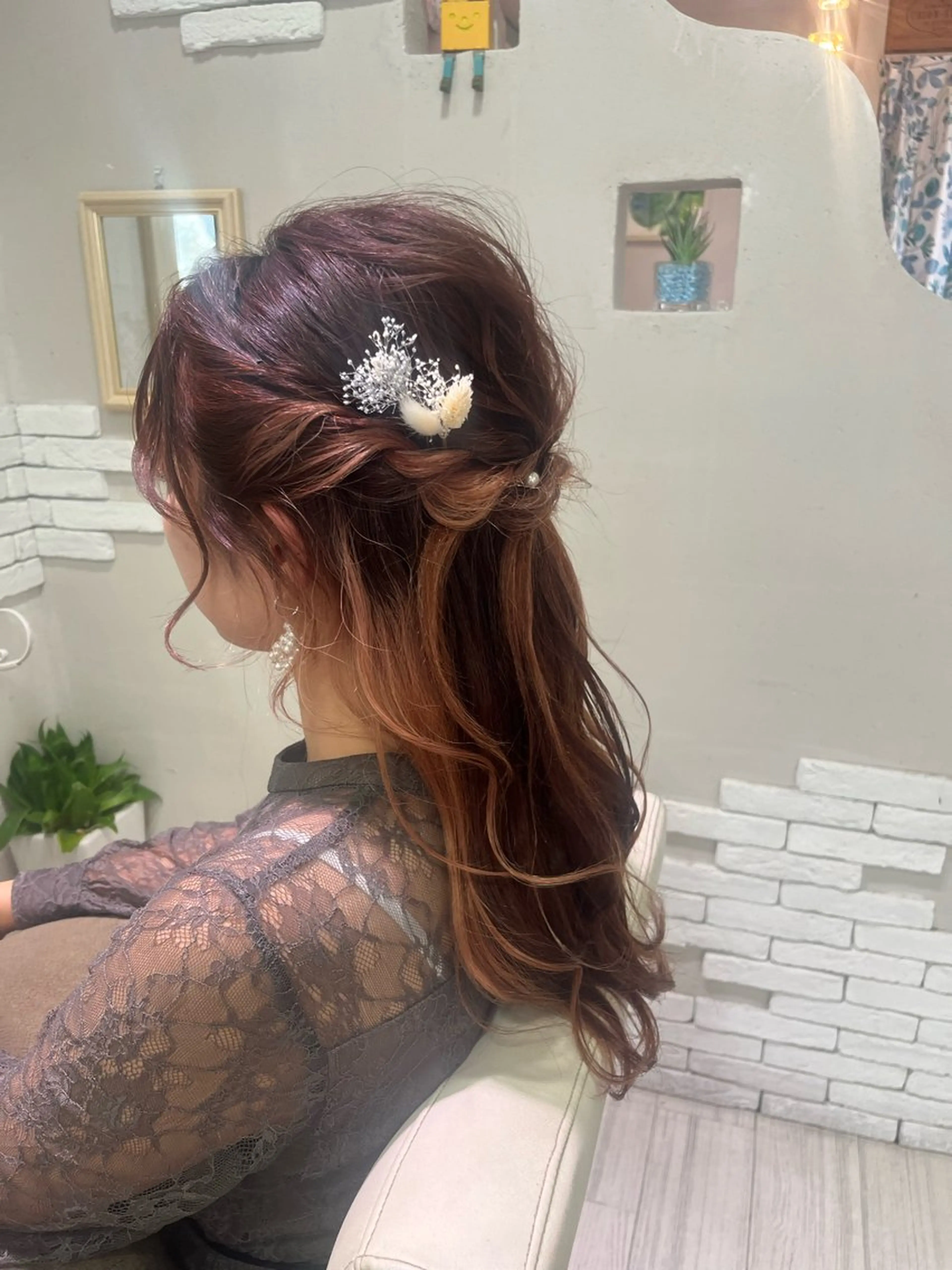 ヘアアレンジ ハーフアップ 坂口 愛のヘアスタイル